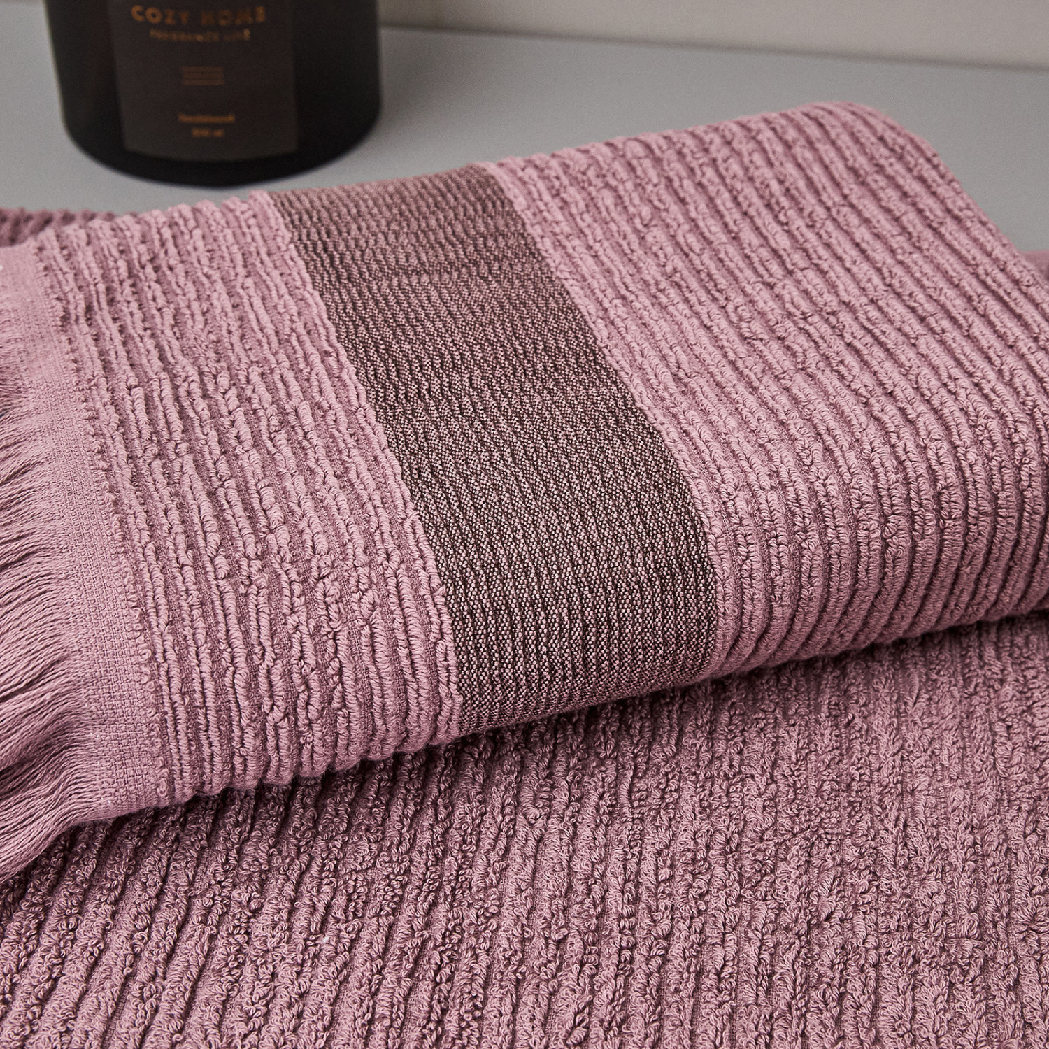 Полотенце махровое Монталто/Montalto, розовое - фото № 3