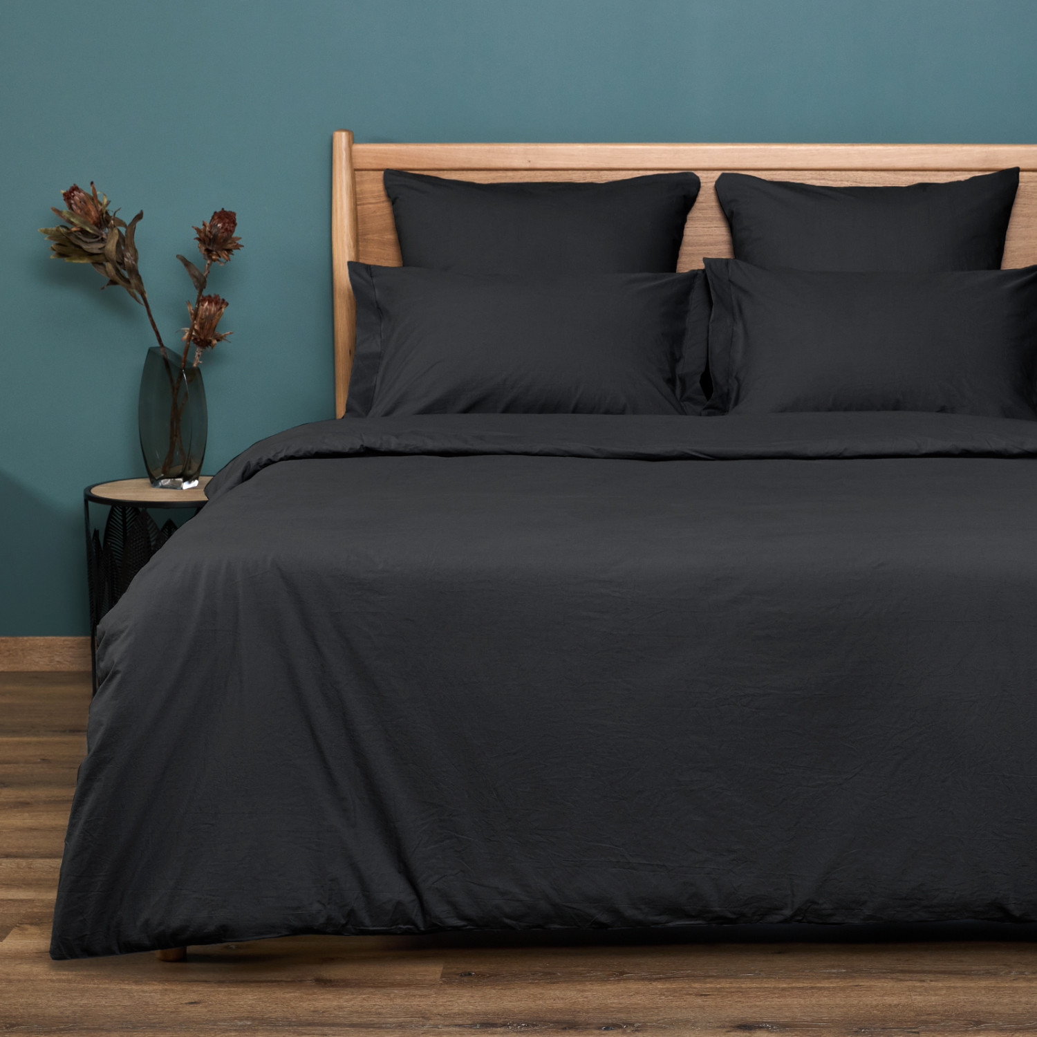 Постельное белье Black, вареный хлопок - фото № 3