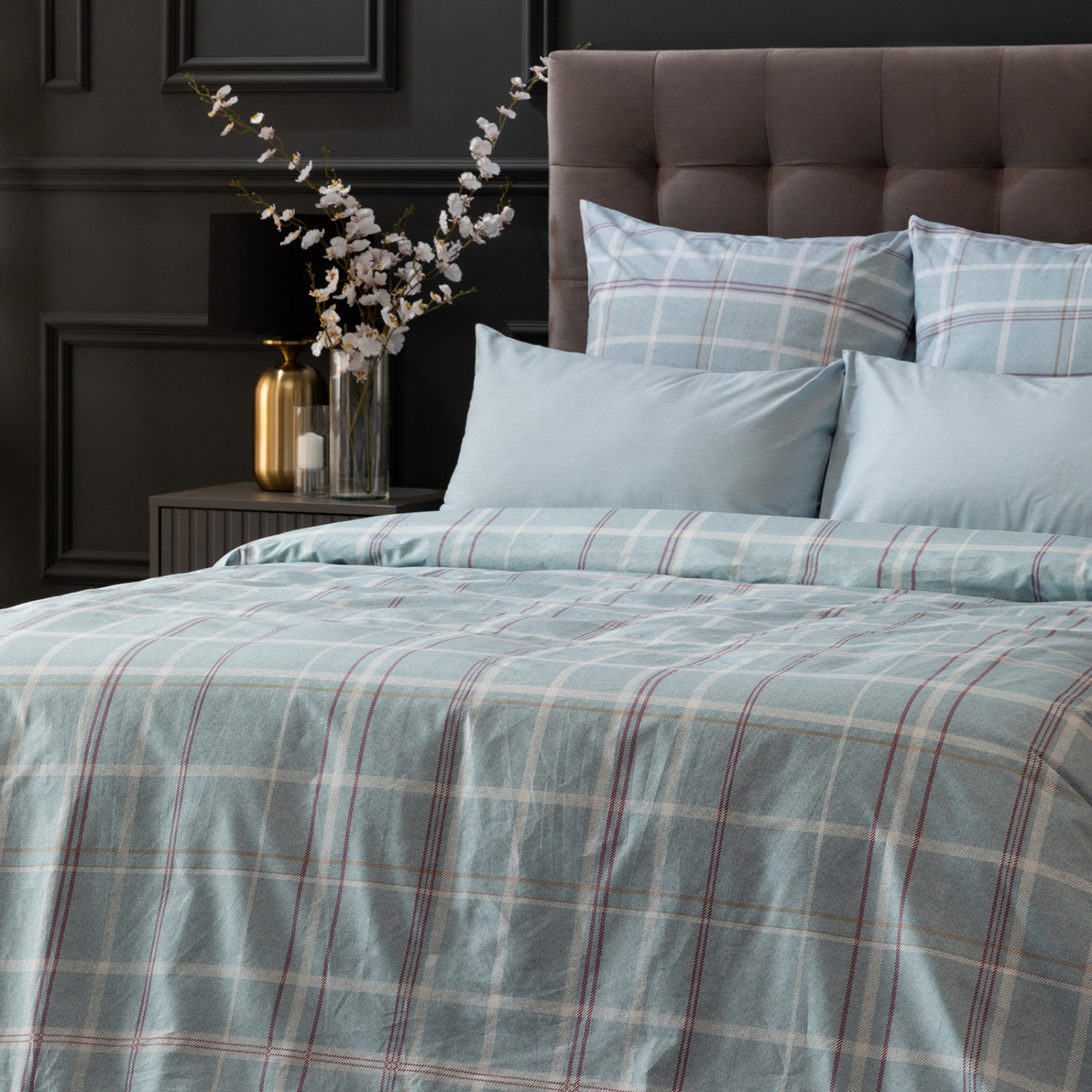 Постельное белье Rigoroso, голубое - фото № 3