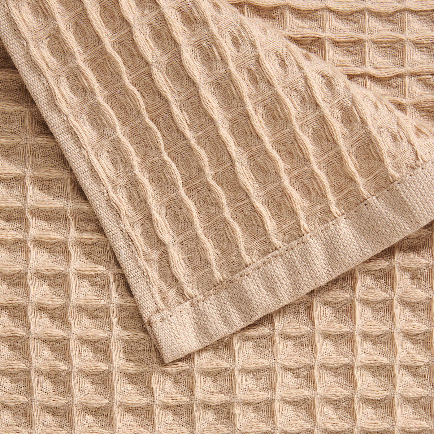 Полотенце вафельное Lorgo, песок - фото № 6