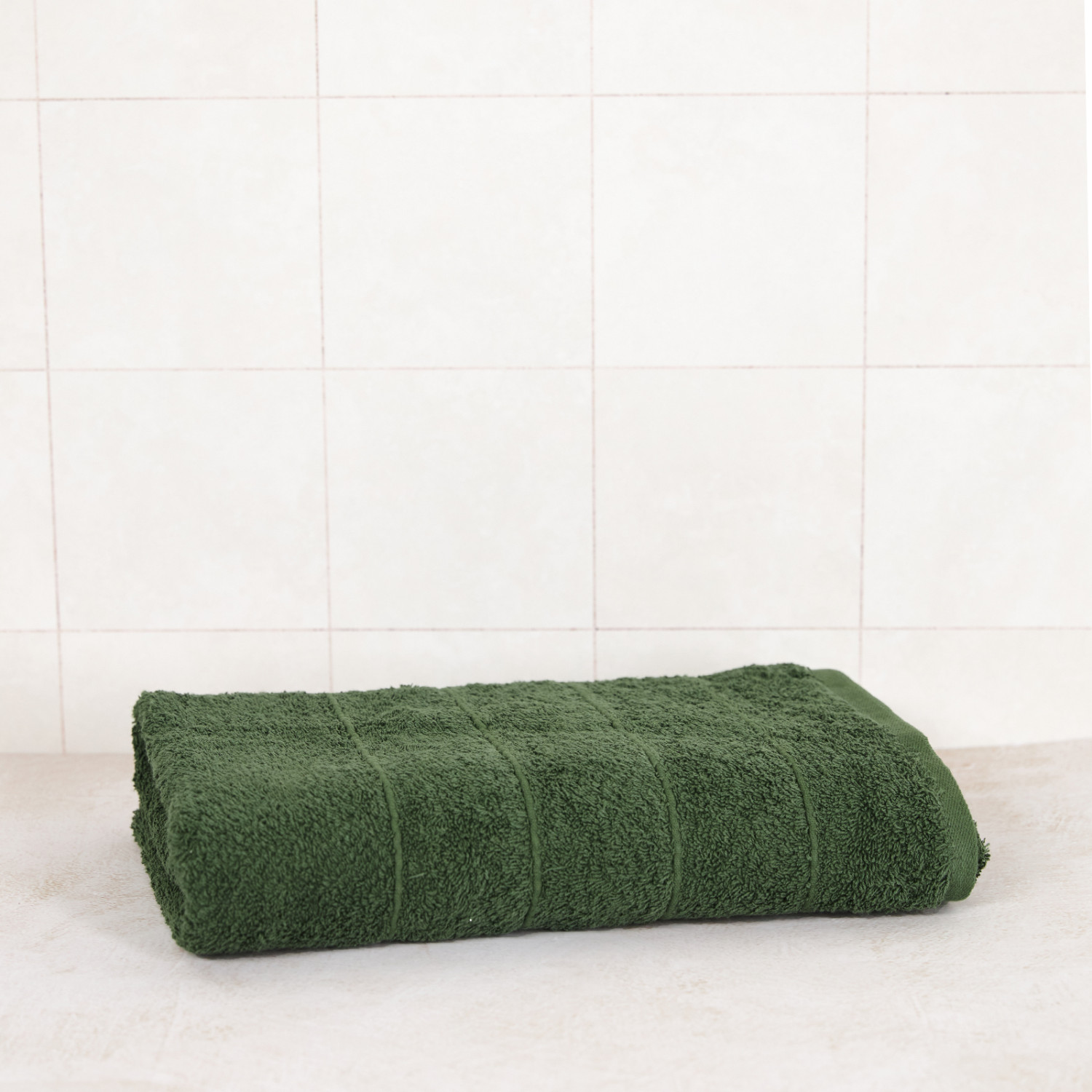 Полотенце махровое Олимп, зеленое - фото № 3