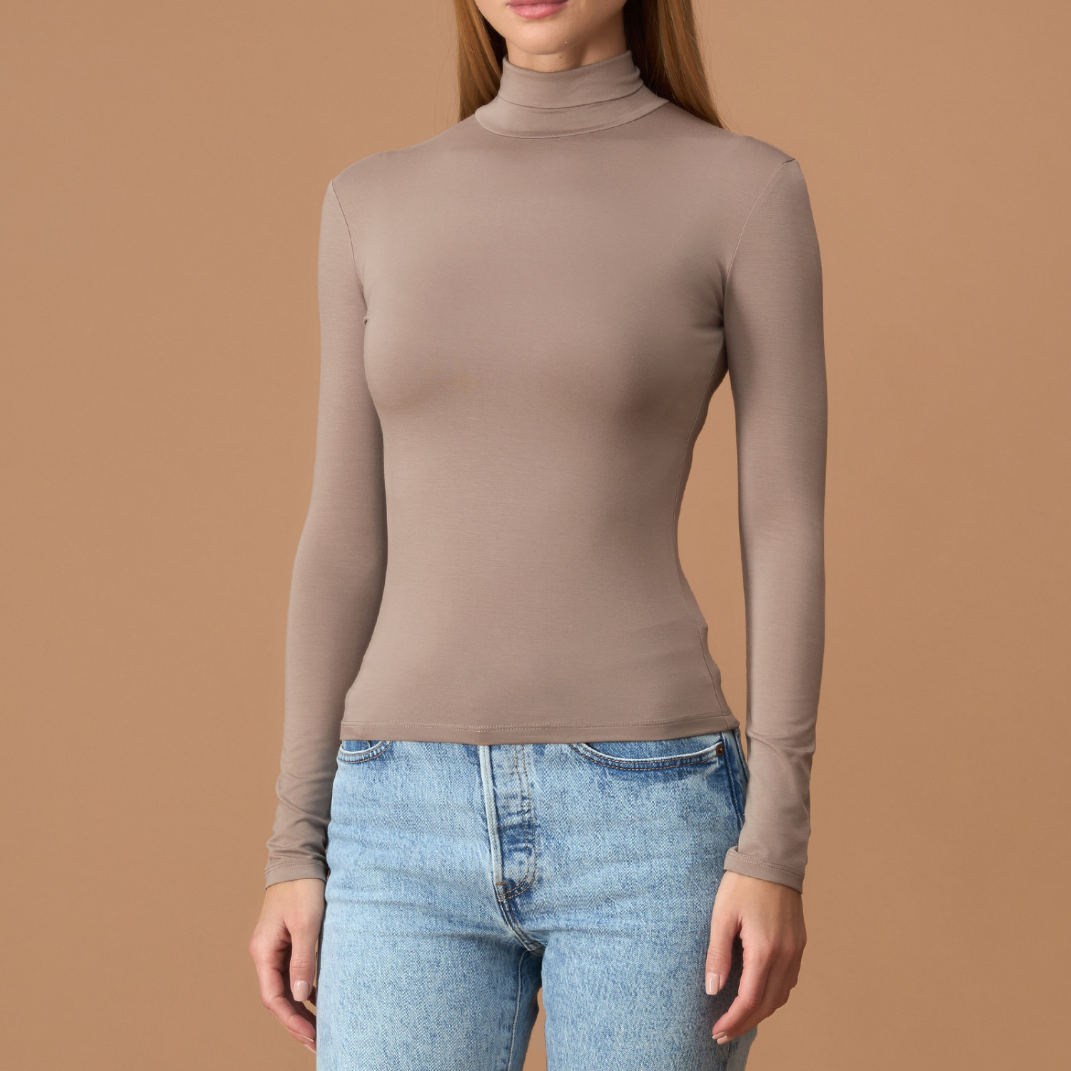 Водолазка Everyday, кофе - фото № 3