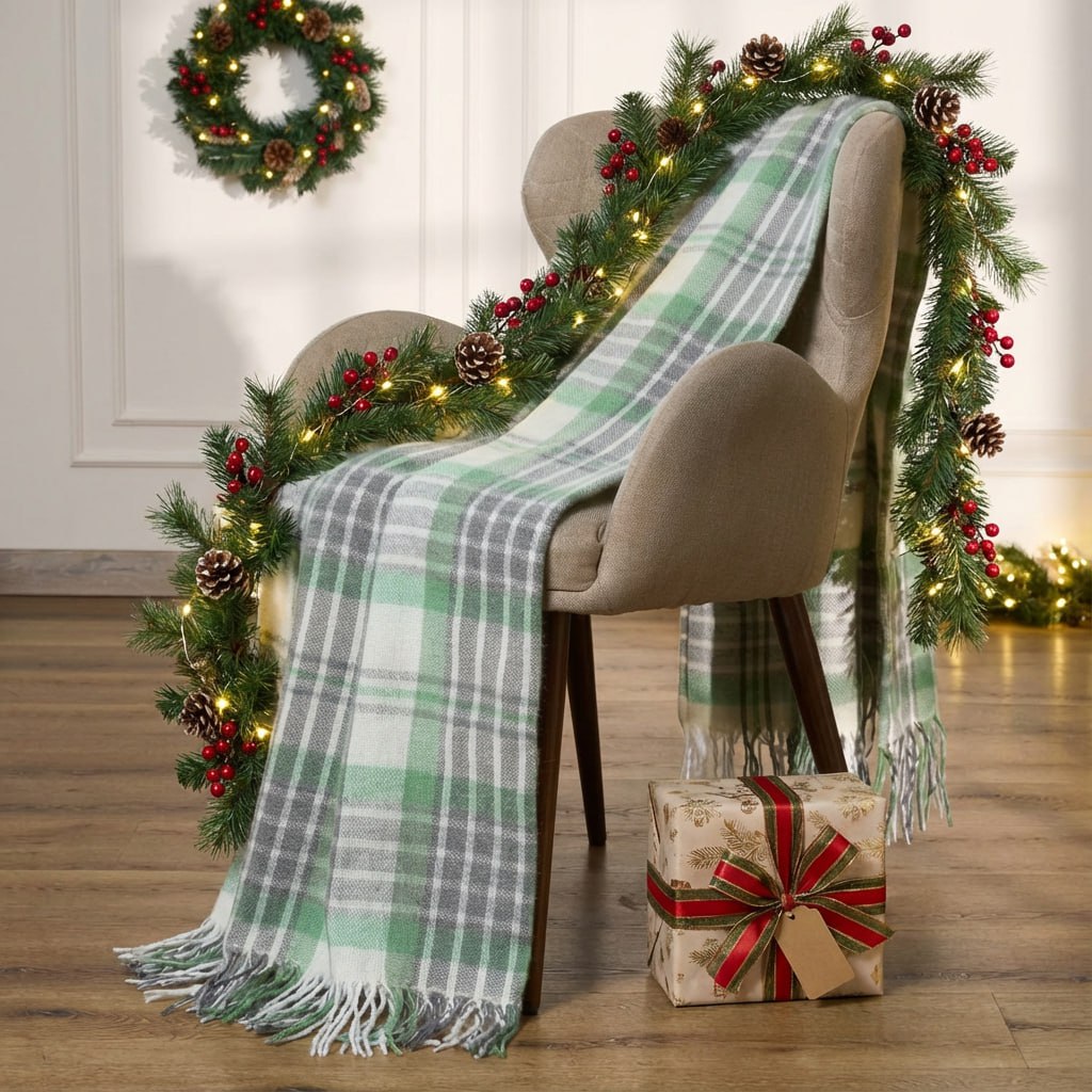 Плед Vernago, зеленый - фото № 7