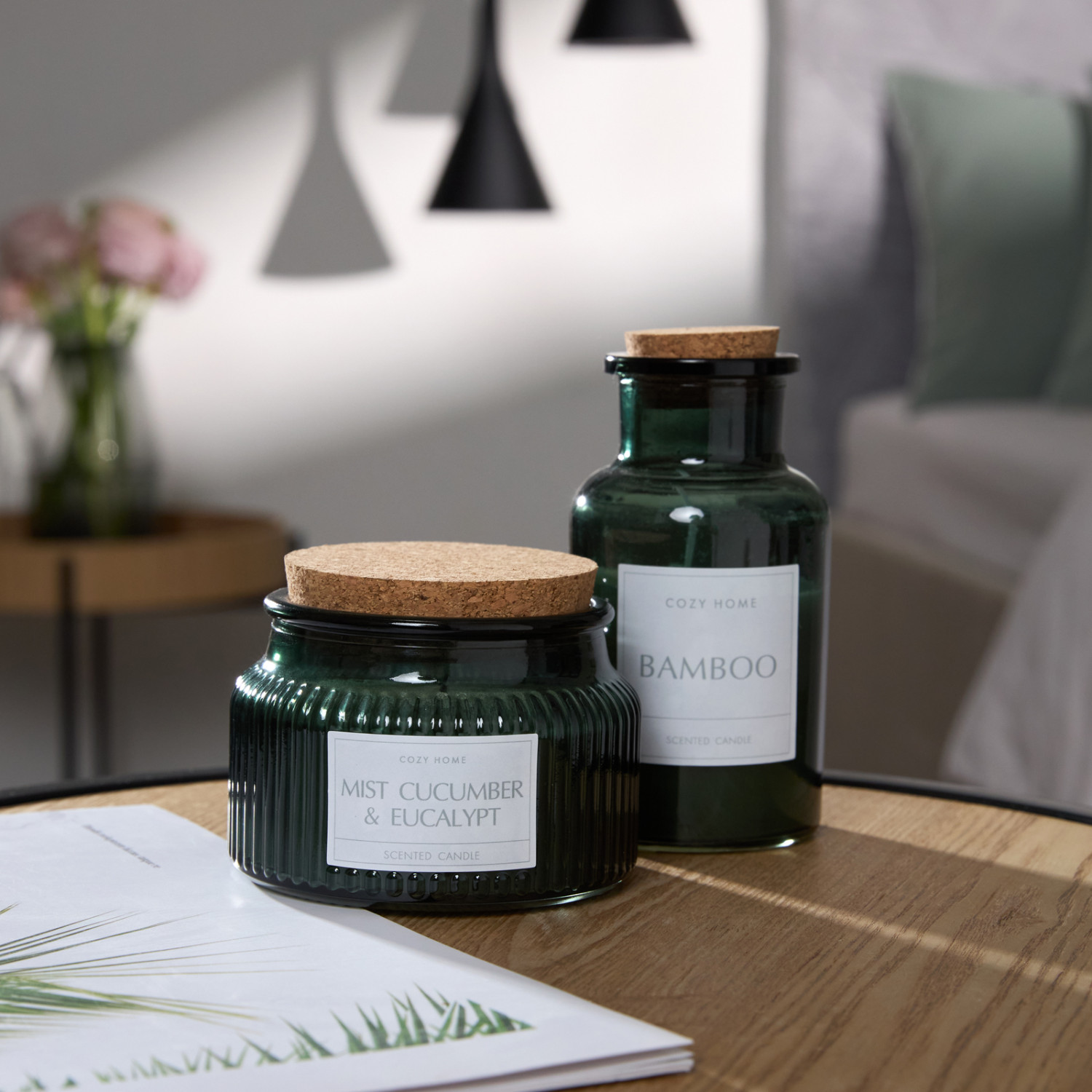 Свеча ароматическая Огуречный мист и эвкалипт/Mist cucumber&Eucalypt - фото № 5