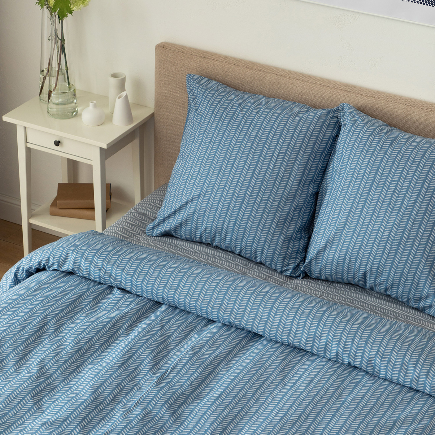 Постельное белье Gustavo, голубое - фото № 9