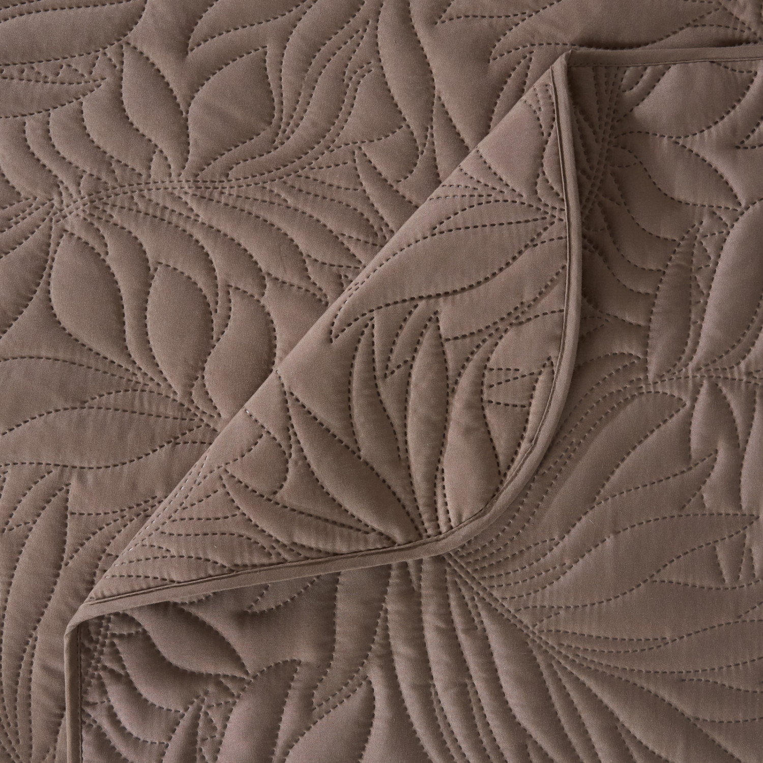 Покрывало Листочки/Fogliare, мокко - фото № 6