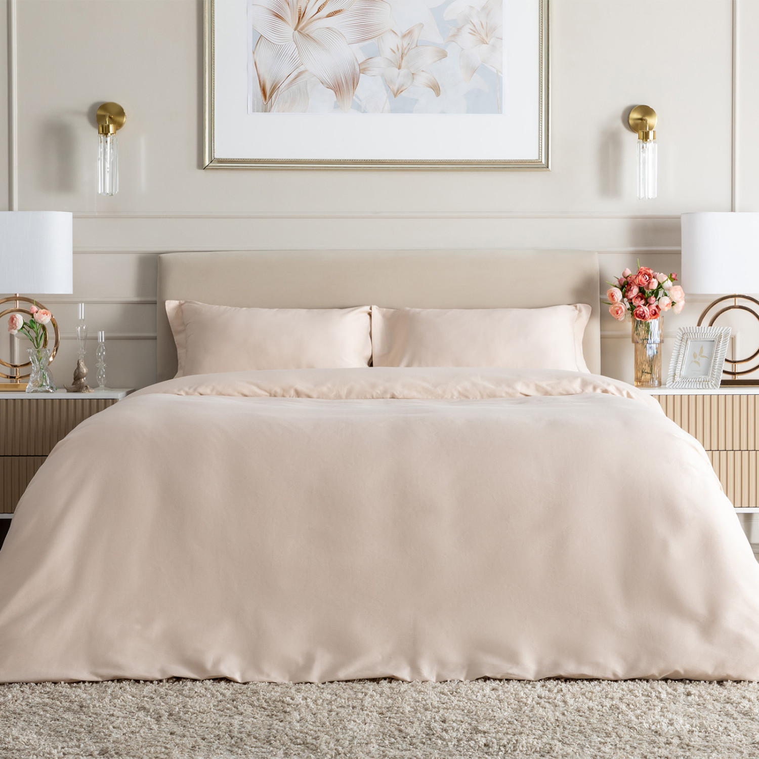 Постельное белье Кристальный беж/Crystal beige light - фото № 2