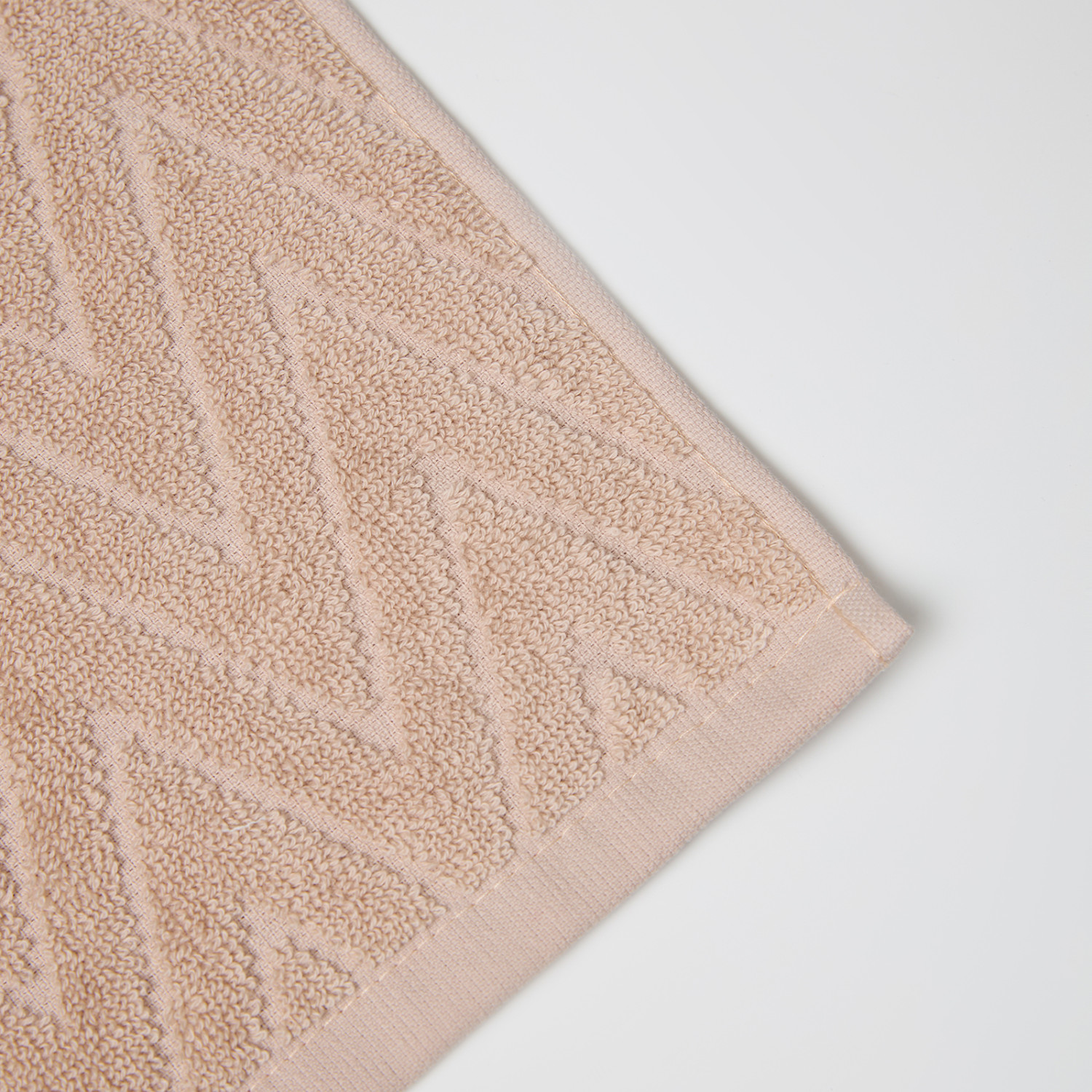 Полотенце махровое Зигзаг/Zigzag, светло-бежевое - фото № 4