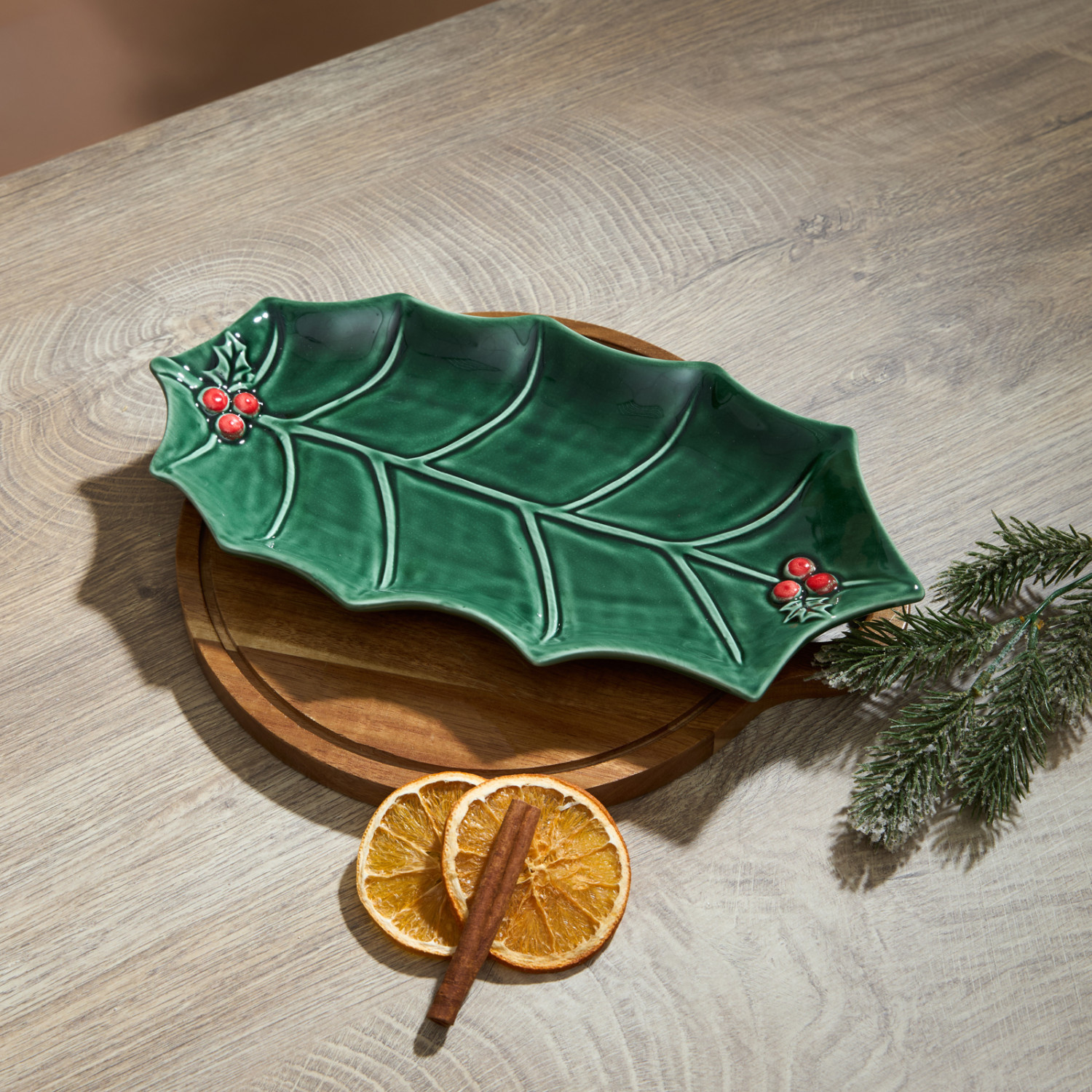 Блюдо Зеленый лист/Foglia Verde III