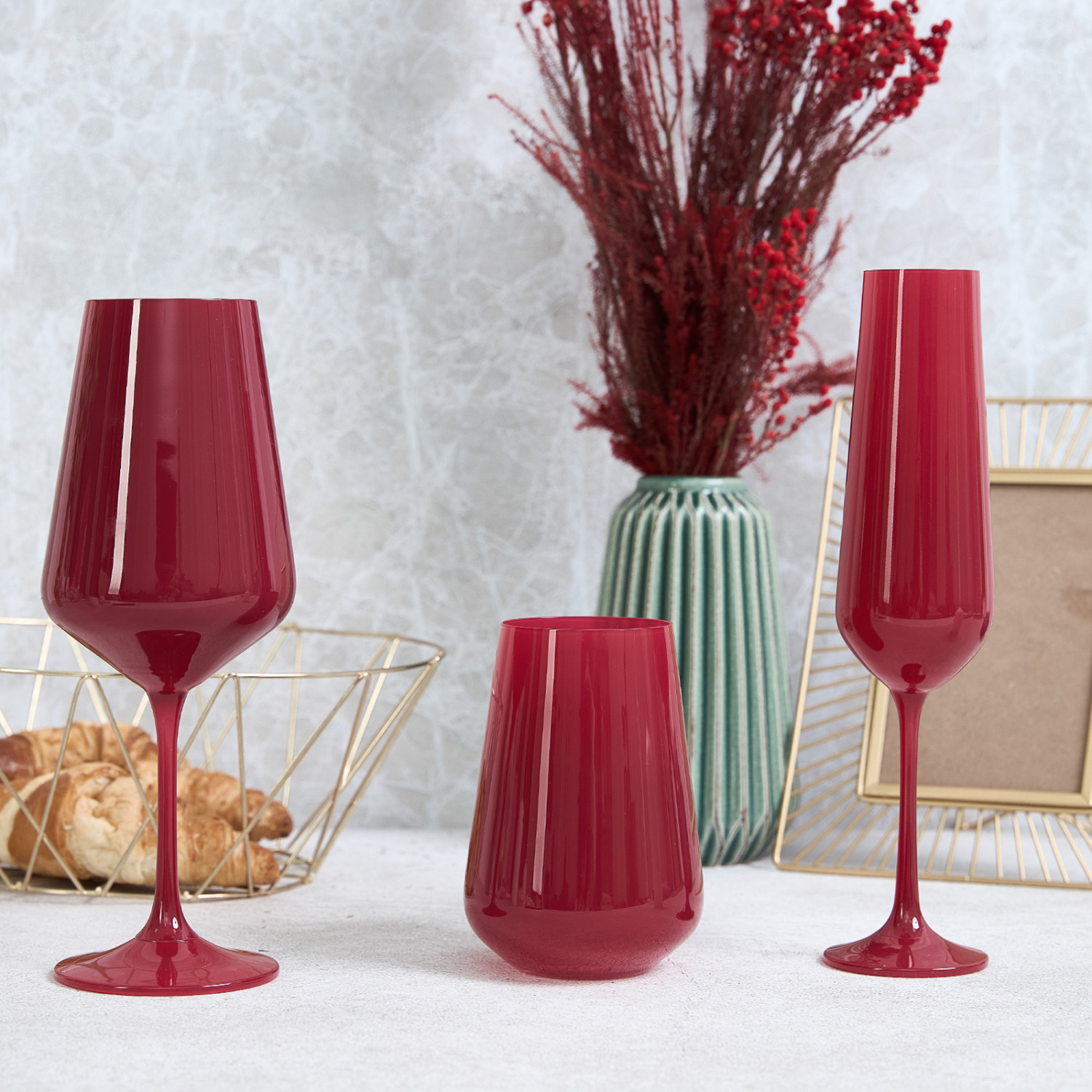 Стакан Summer Raspberry, красный - фото № 3