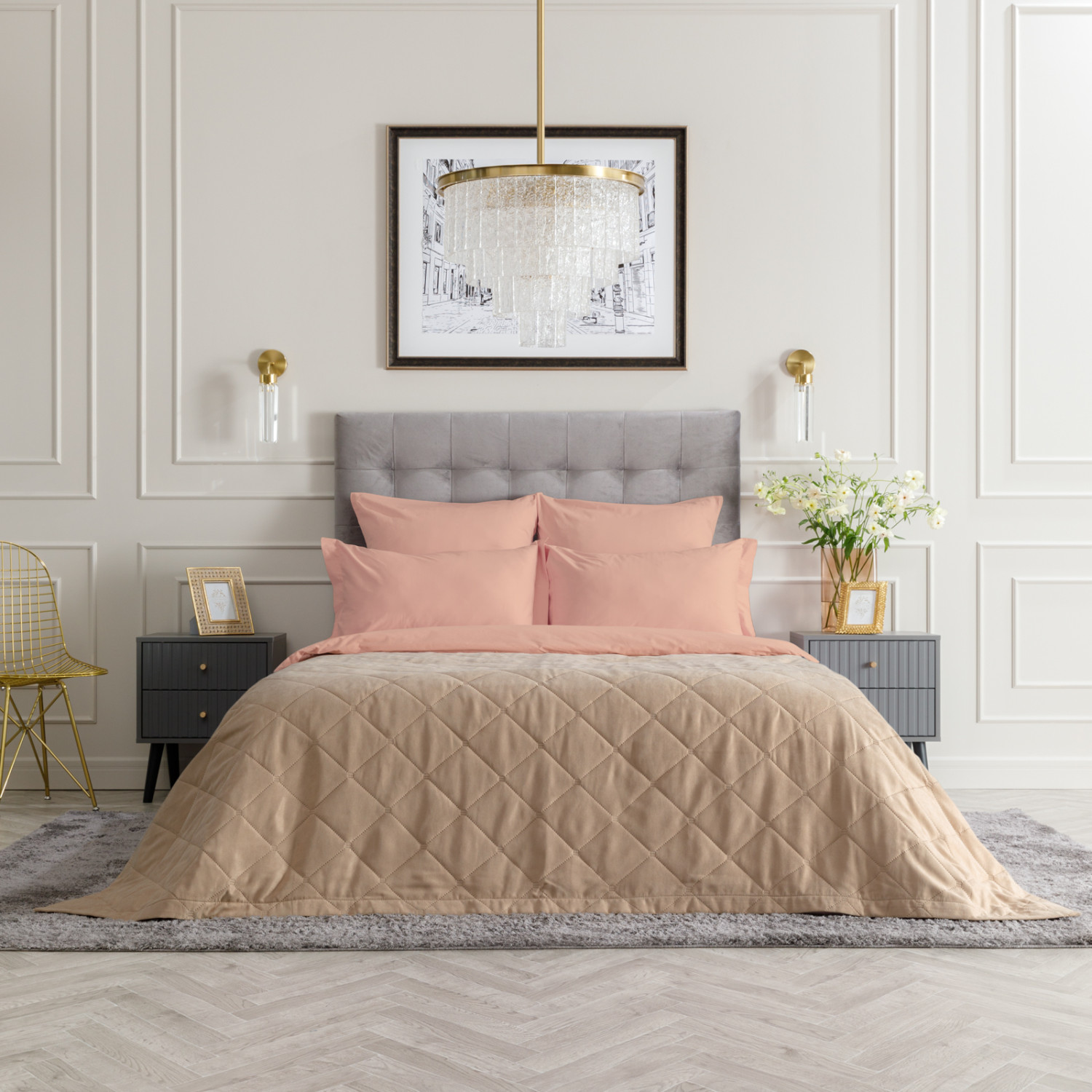 Покрывало Losanga, бежевое - фото № 3