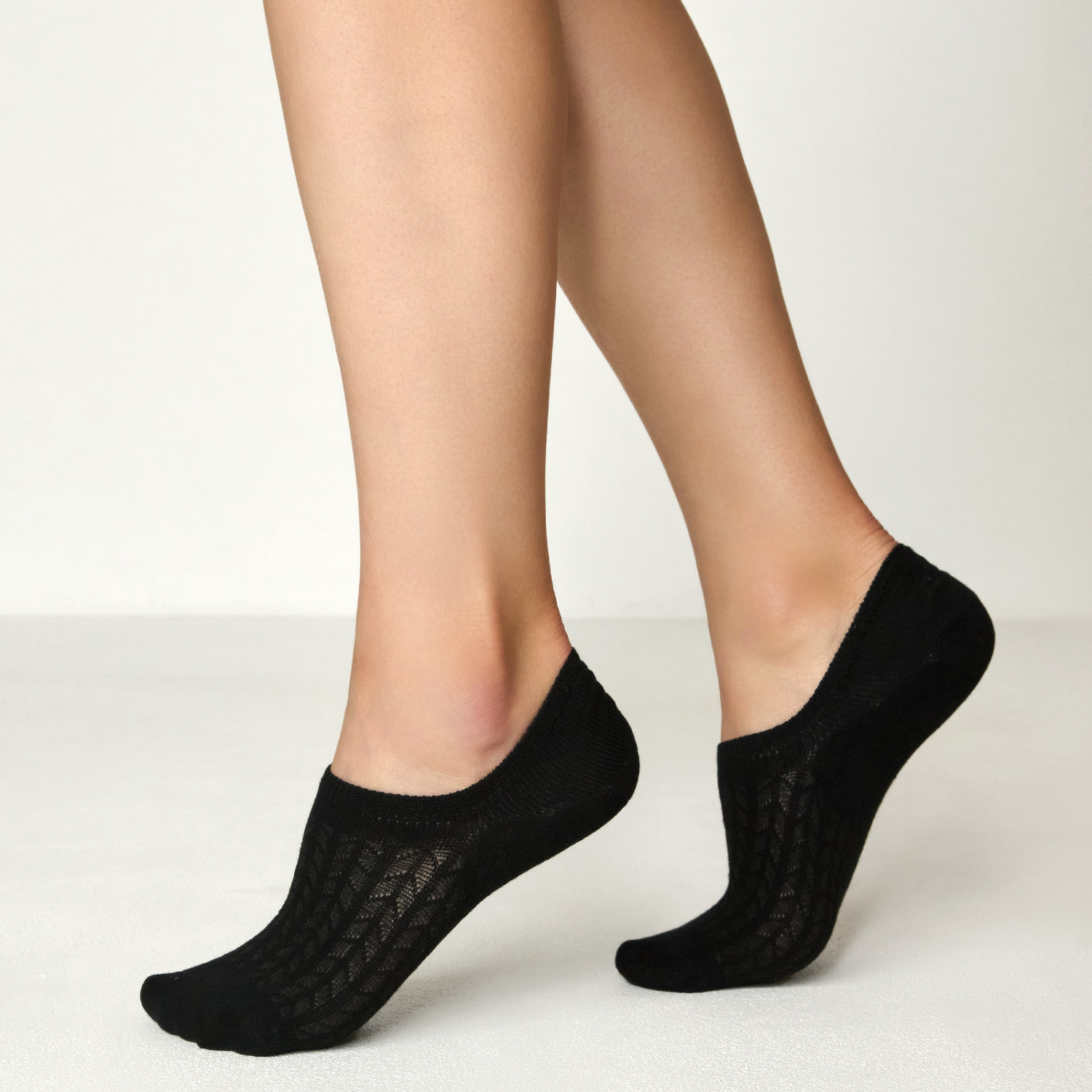 Следки Socks, черные/белые - фото № 4