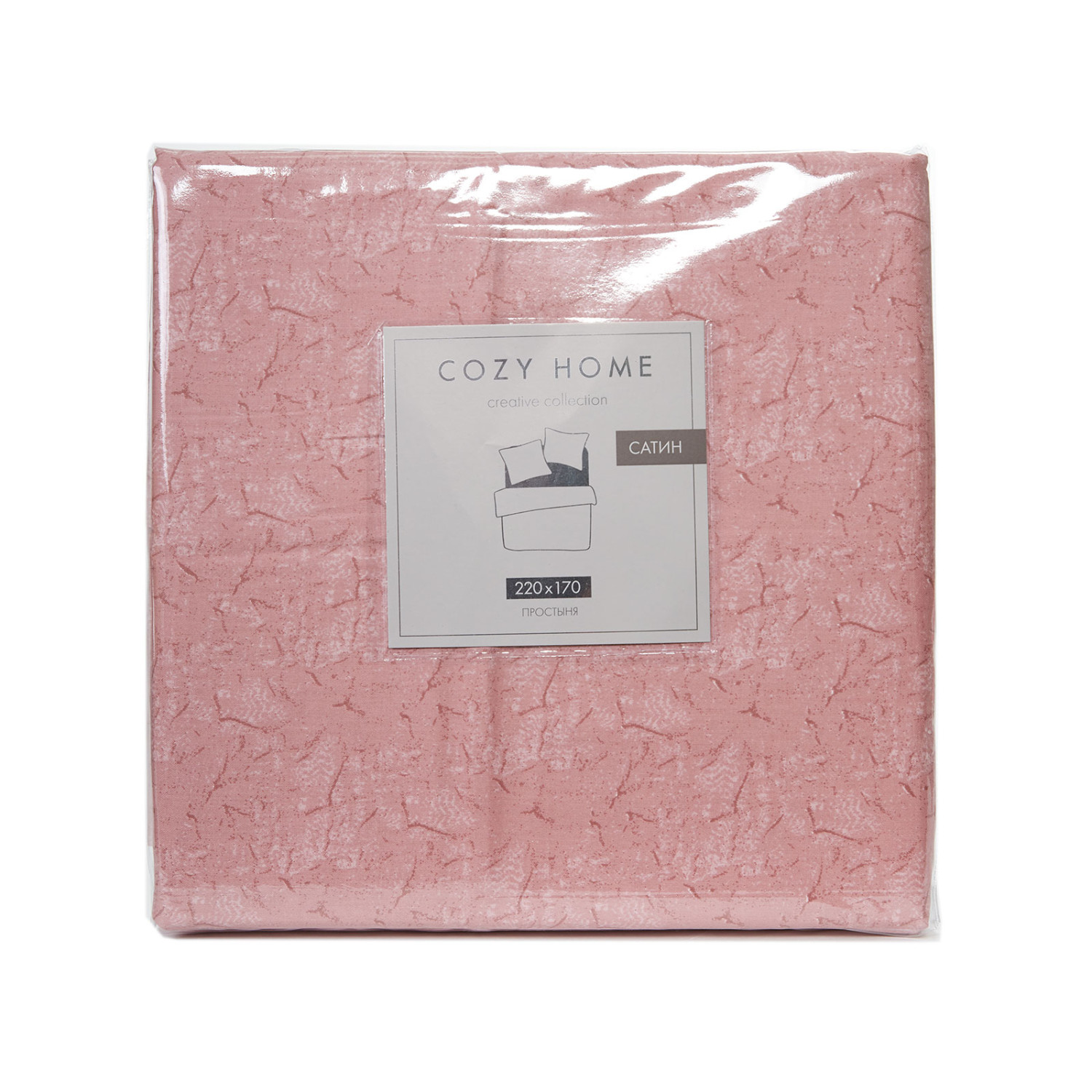 Простыня Binasco, розовая - фото № 4