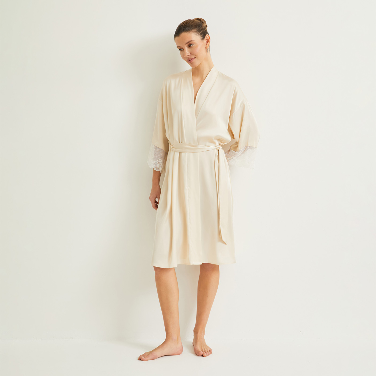Халат Alisma, экрю - фото № 4