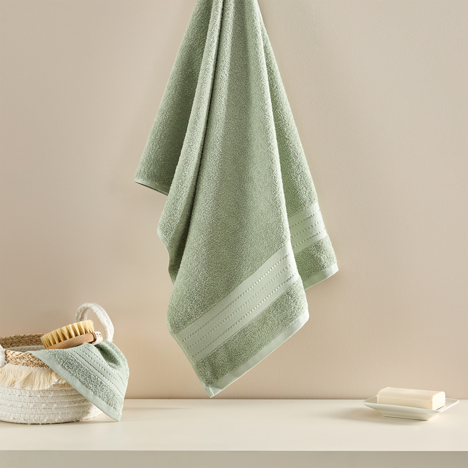 Полотенце махровое Базена/Basena, папоротник - фото № 2