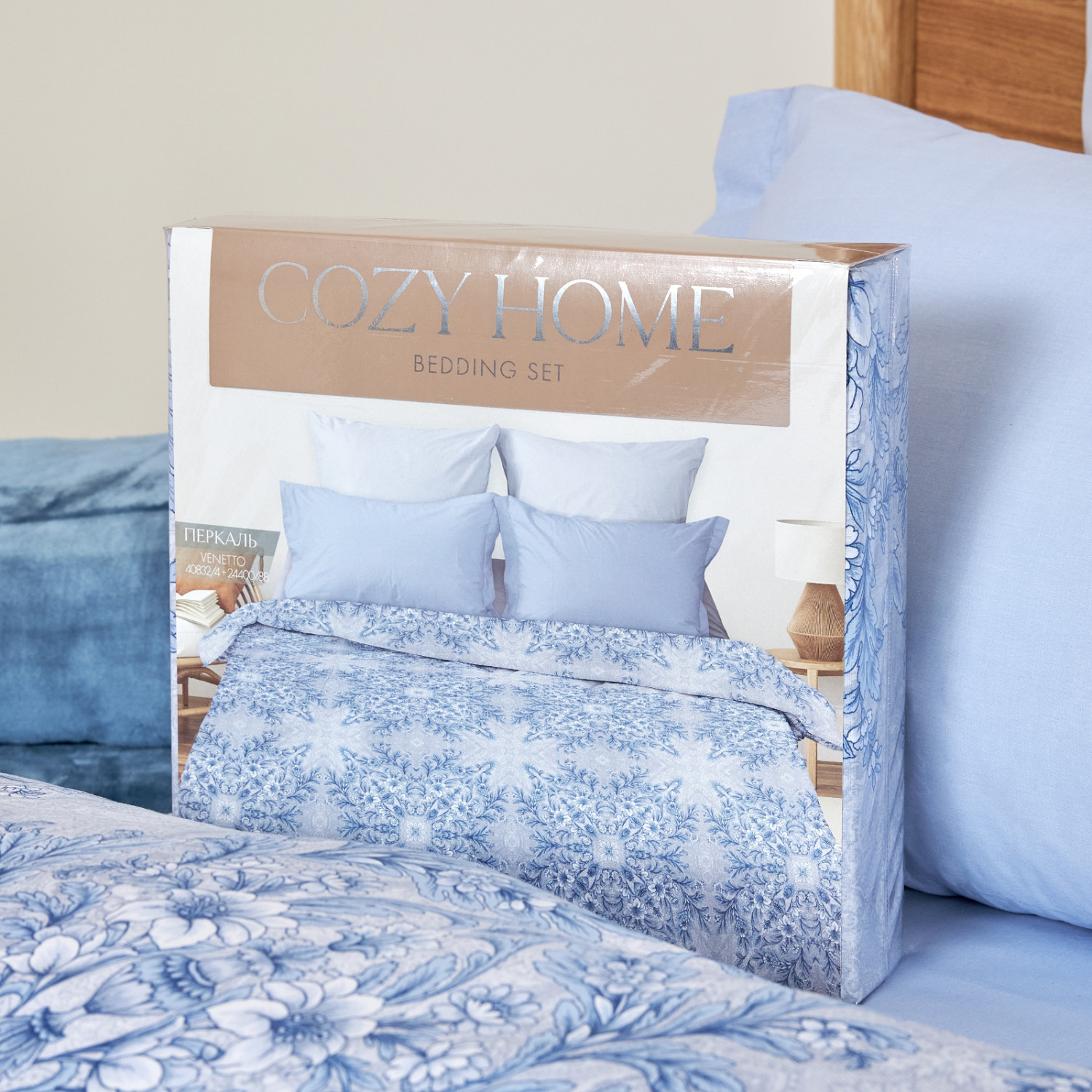 Постельное белье Венетто/Venetto, голубое - фото № 13