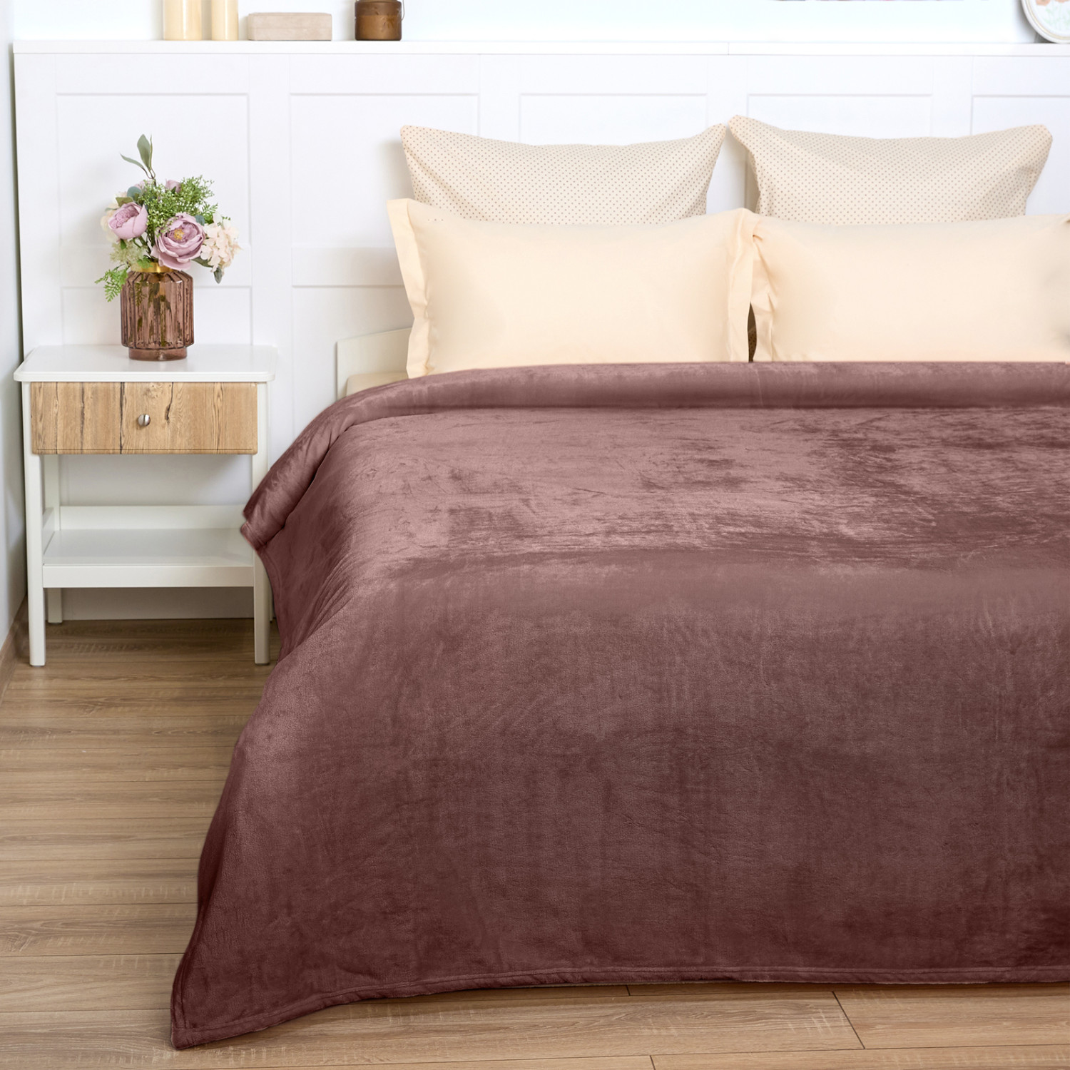 Плед Supersoft, кофейный - фото № 2