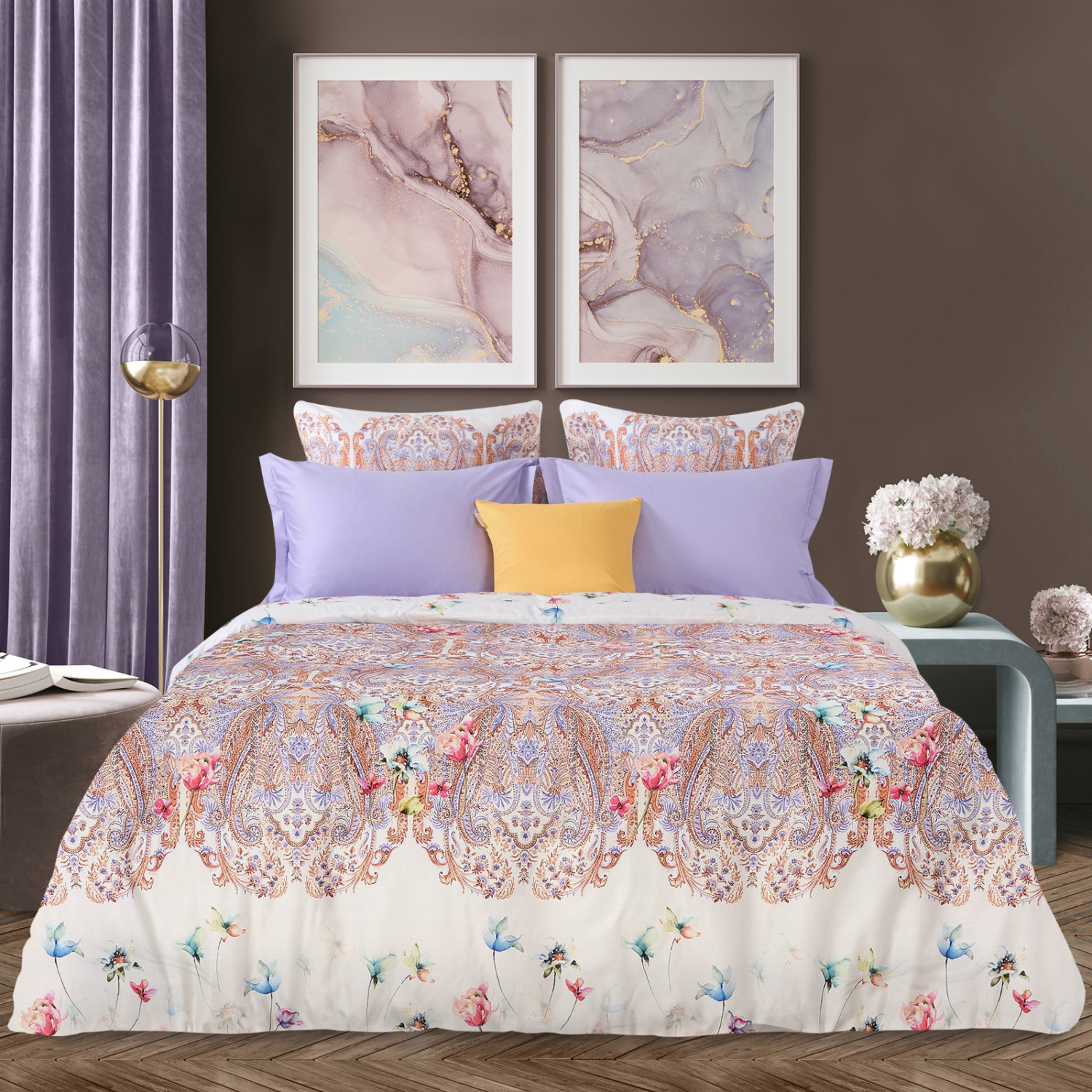 Постельное бельё Lombardia Сиреневый купить по цене от руб.