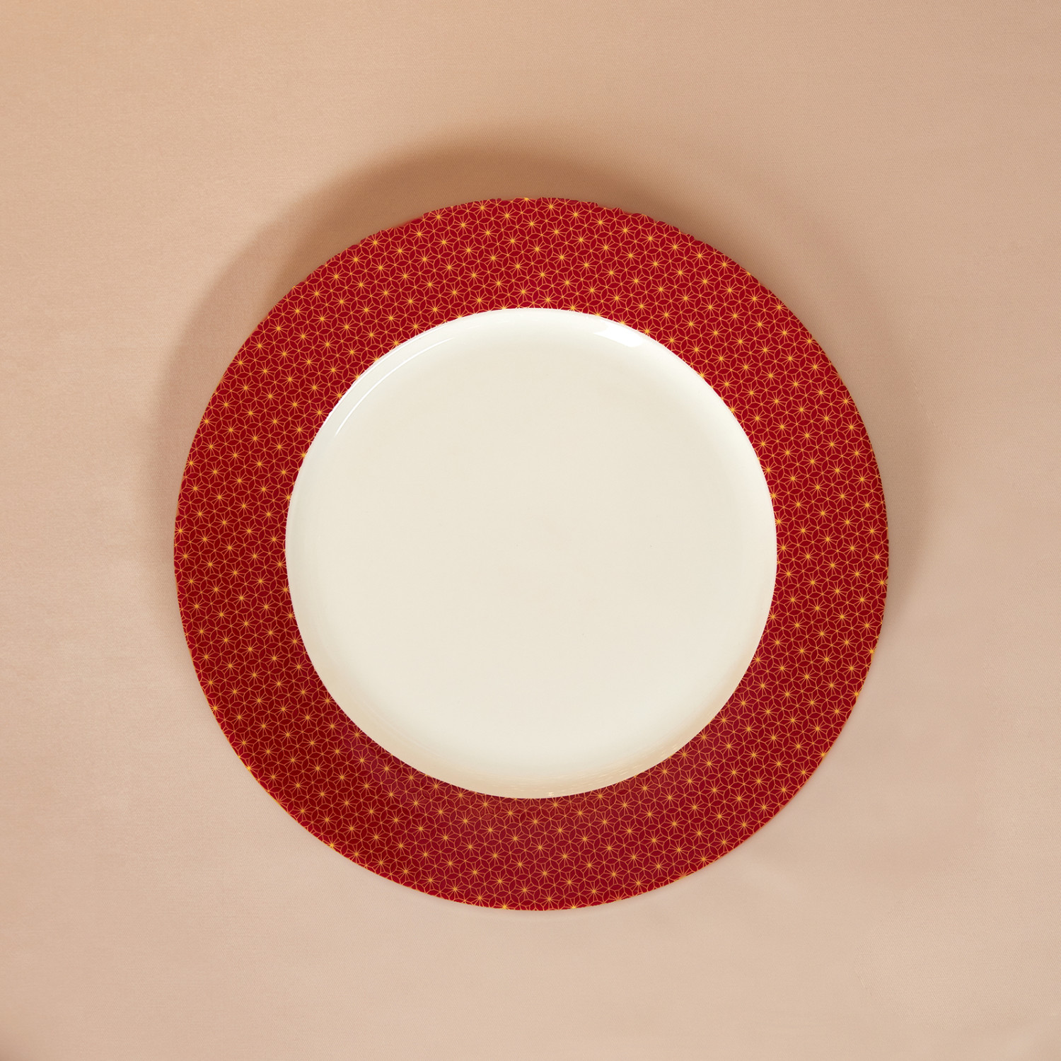 Тарелка Traditioin of Elegance, красная - фото № 2