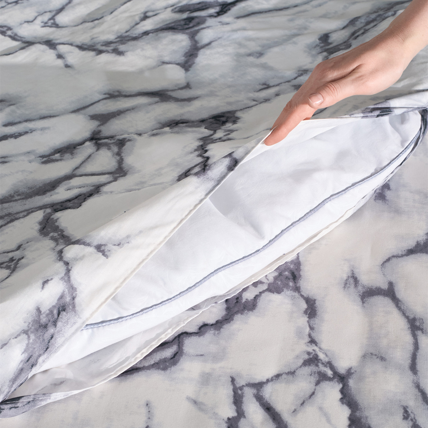 Постельное белье Floox Белый мрамор - фото № 4