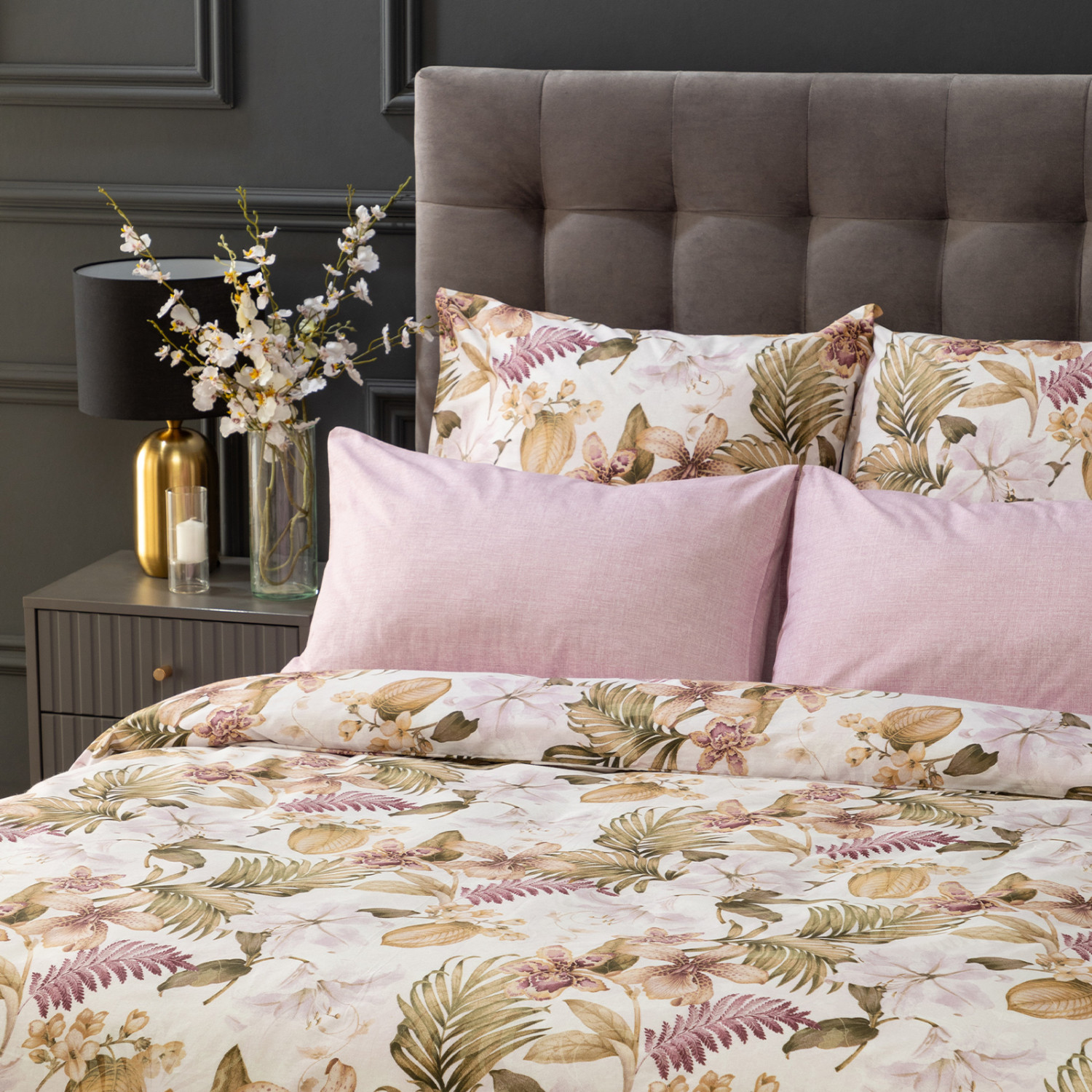 Постельное белье Perfezione, розовое - фото № 3