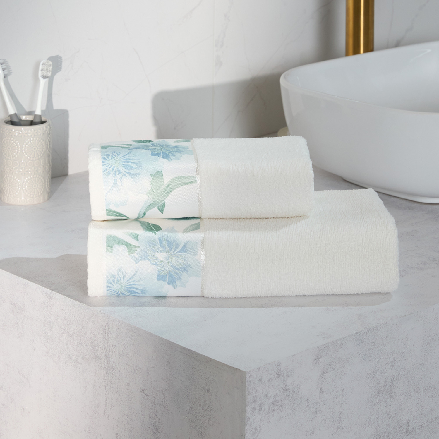 Полотенце махровое Синий квадрат/Casella blu - фото № 10