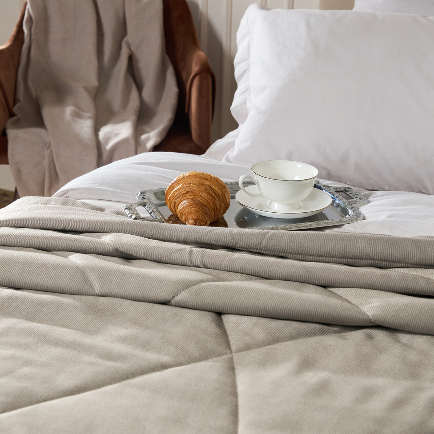 Покрывало Villoresi, серое - фото № 5