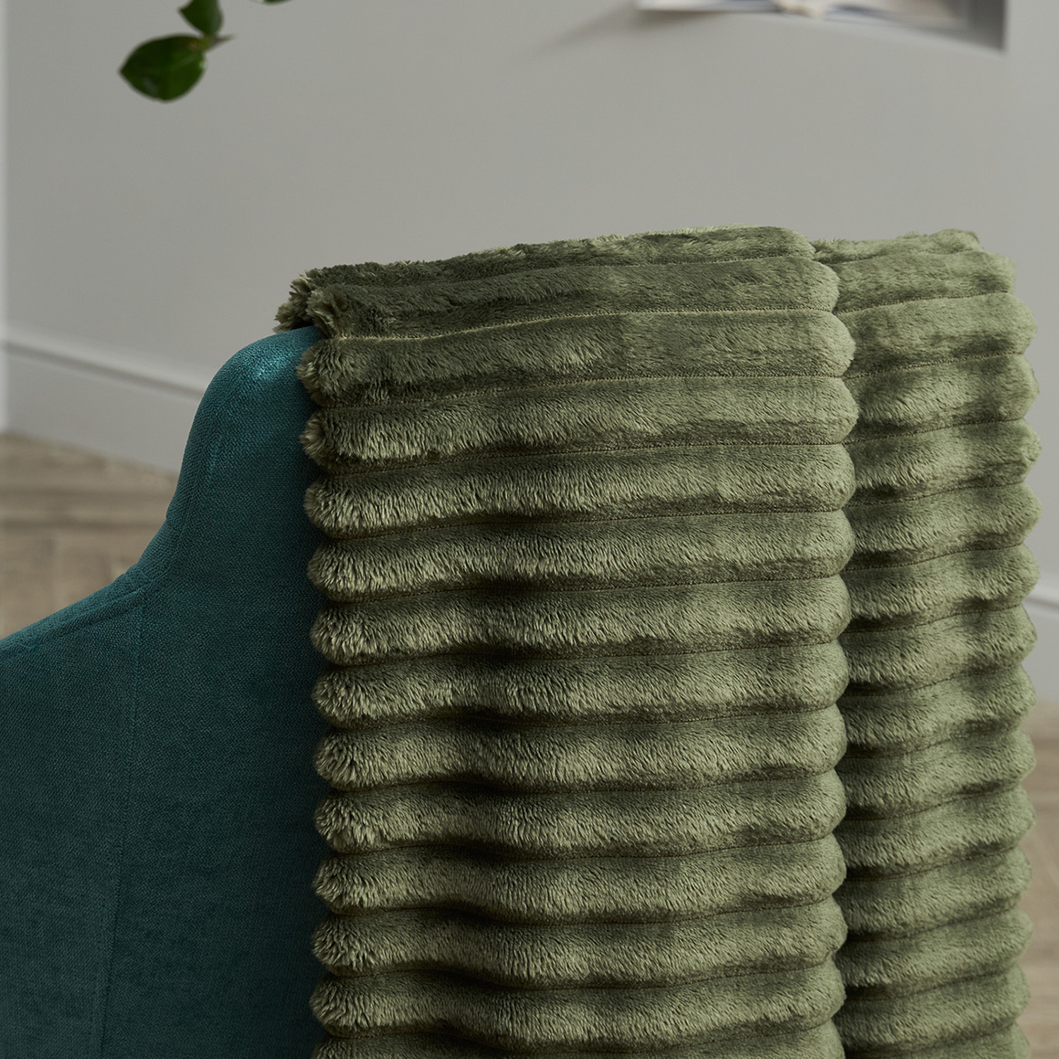 Плед Мягкая полоска/Soft strip, зеленый - фото № 2