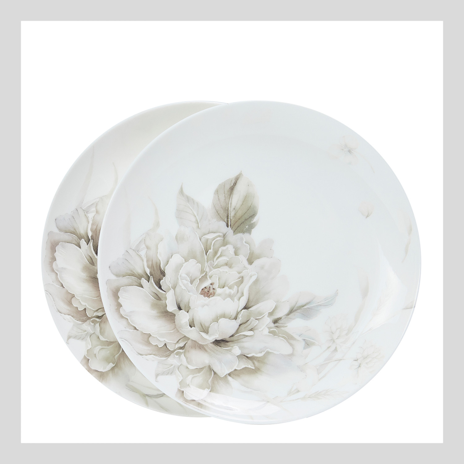 Набор тарелок White flower