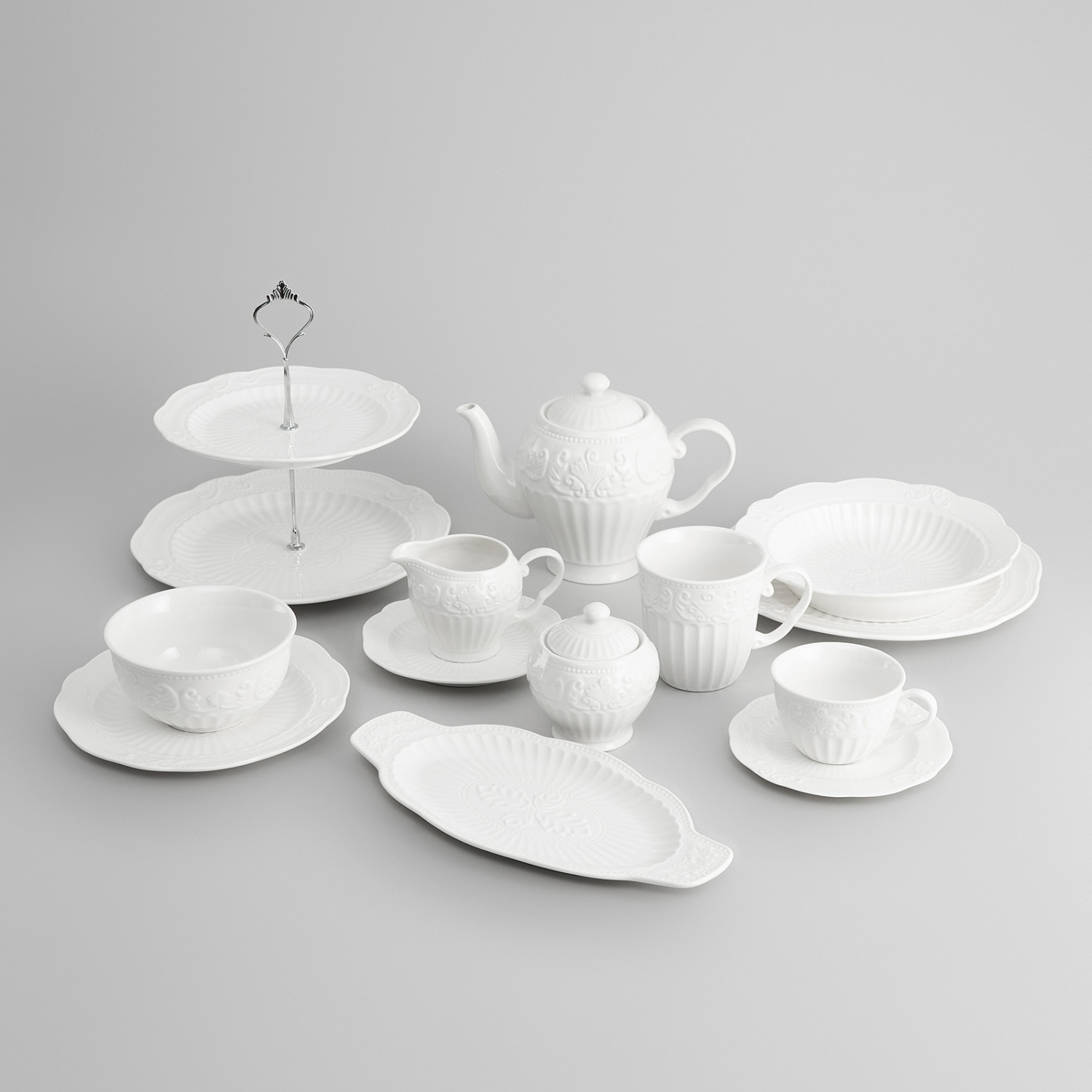 Тарелка Emboss White I - фото № 6