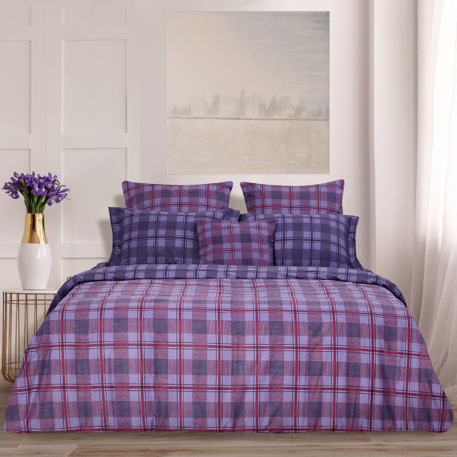 Постельное белье Gabbia, фиолетовое - фото № 3