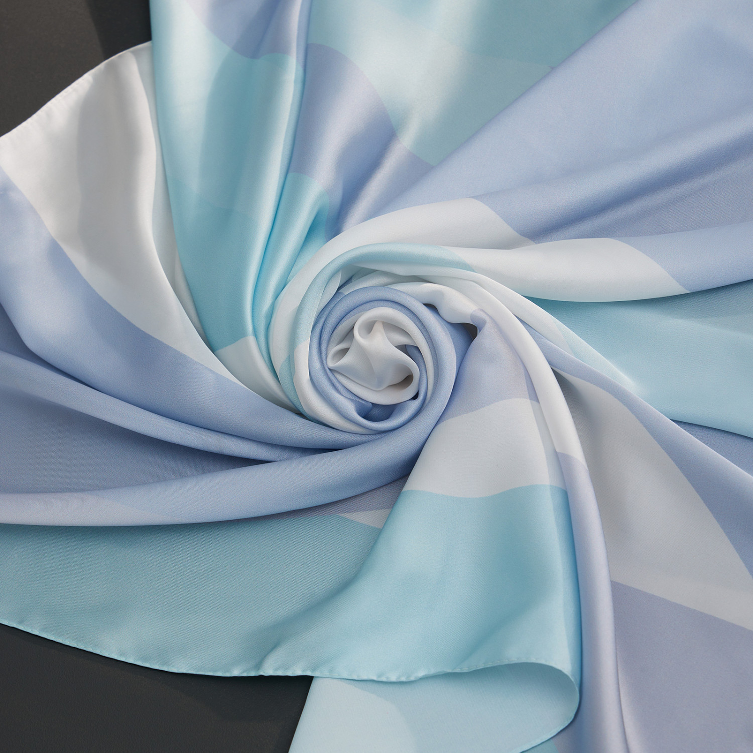 Платок шейный Divina, голубой I - фото № 9