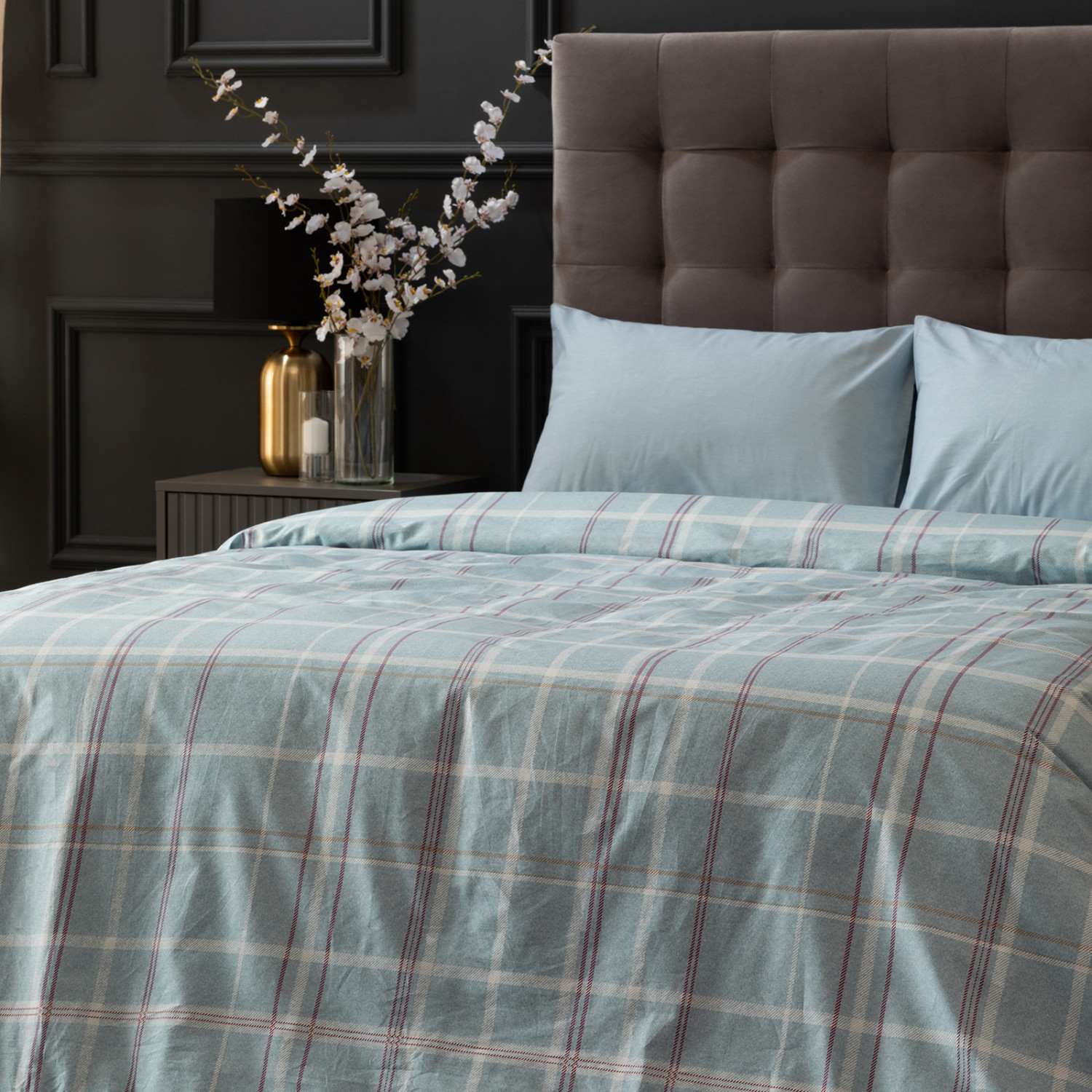 Постельное белье Rigoroso, голубое - фото № 8