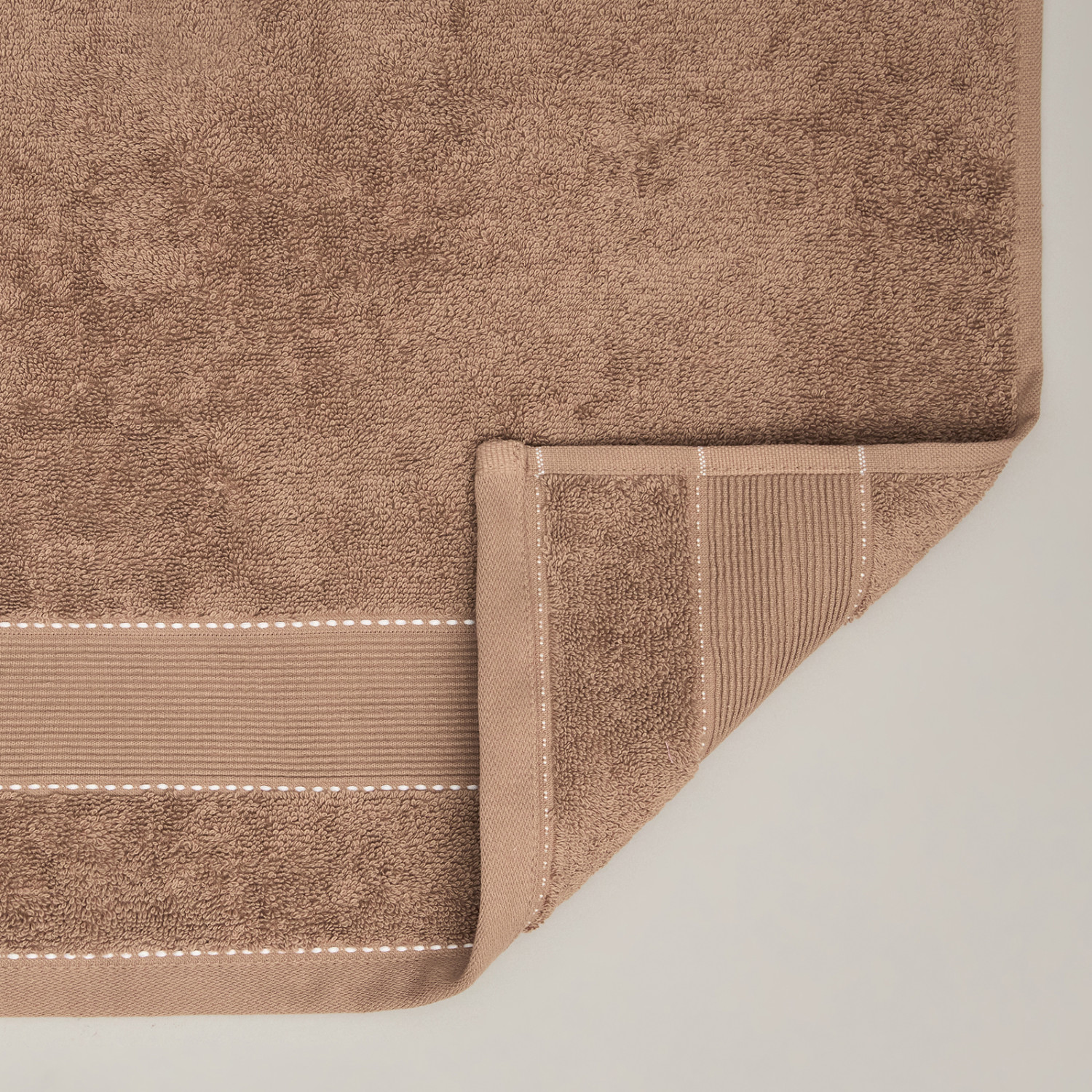 Полотенце махровое Tesoro, бежевое - фото № 5