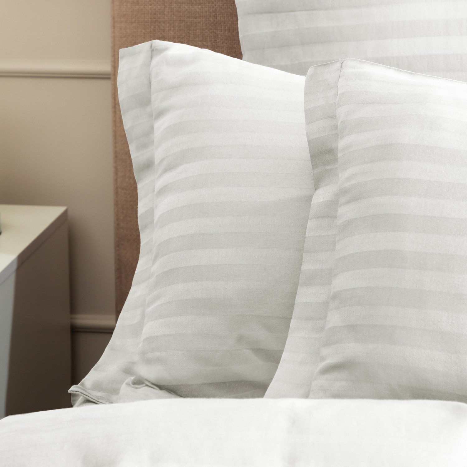 Постельное белье Белый, страйп-сатин 43463-1 - фото № 9