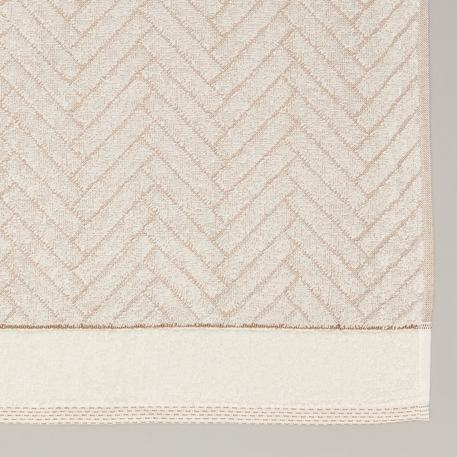 Полотенце махровое Casetta, бежевое - фото № 4