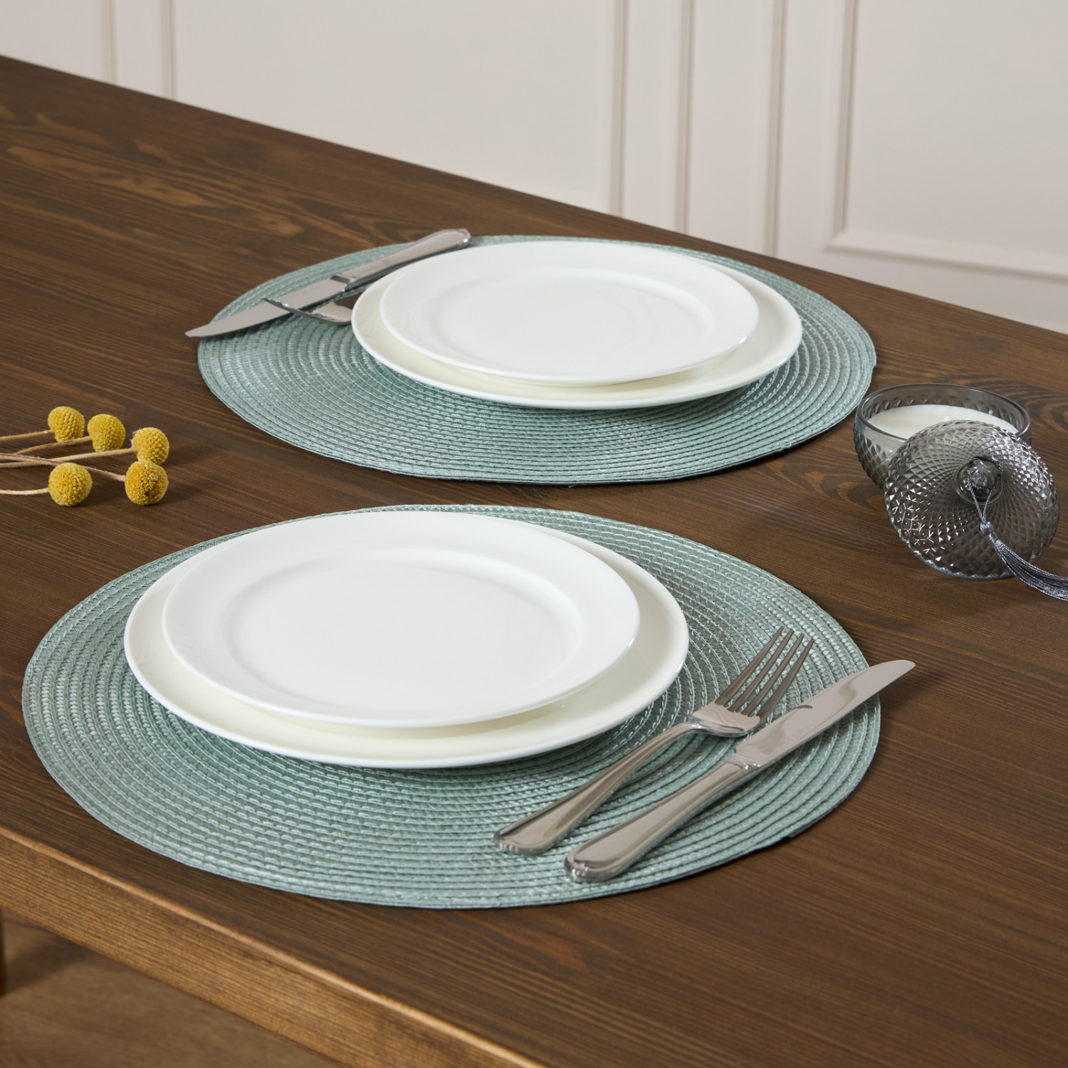 Набор плейсматов Lucera, зеленый - фото № 5