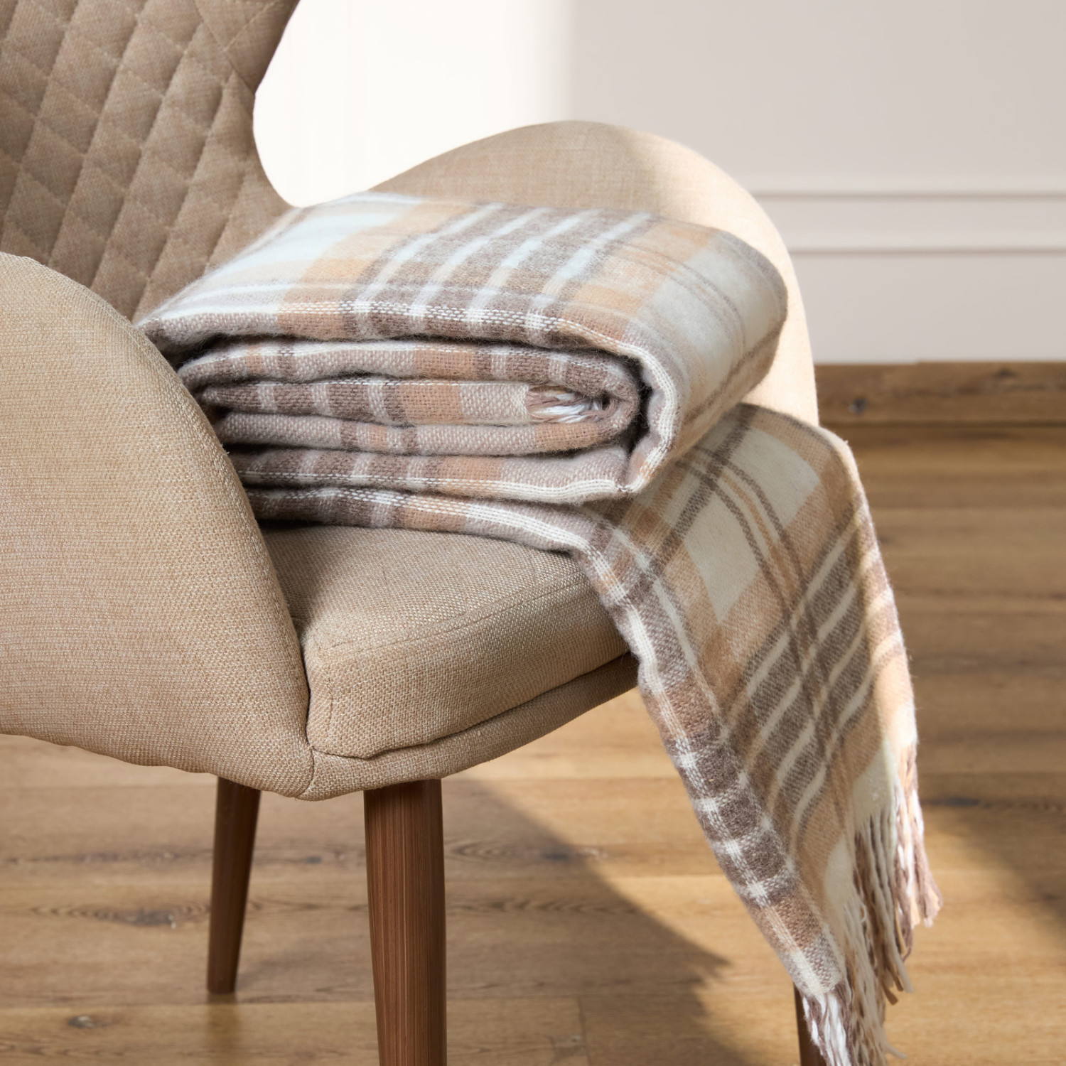 Плед Вернаго/Vernago, бежевый - фото № 2