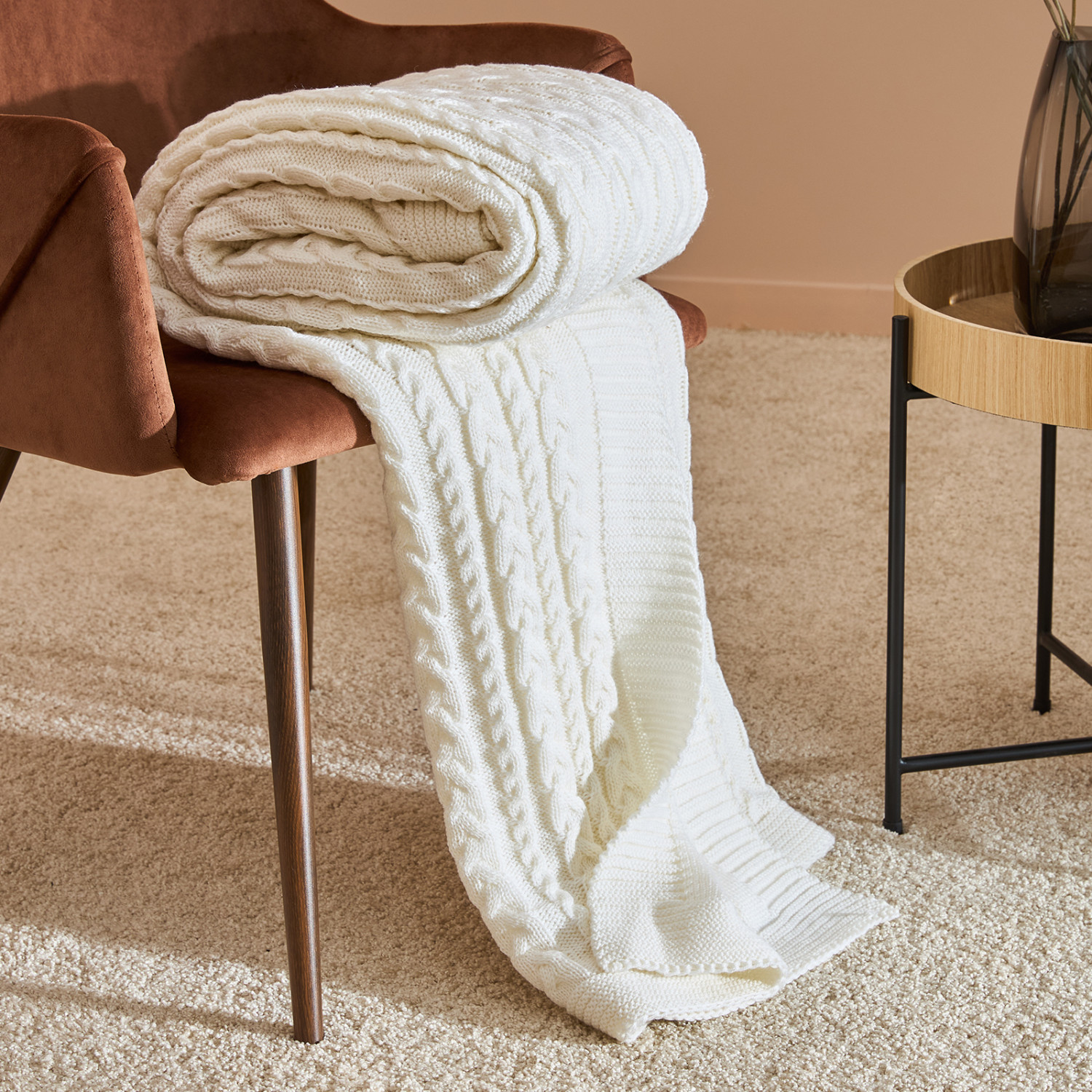 Плед Новаллас/Novallas, белый - фото № 4