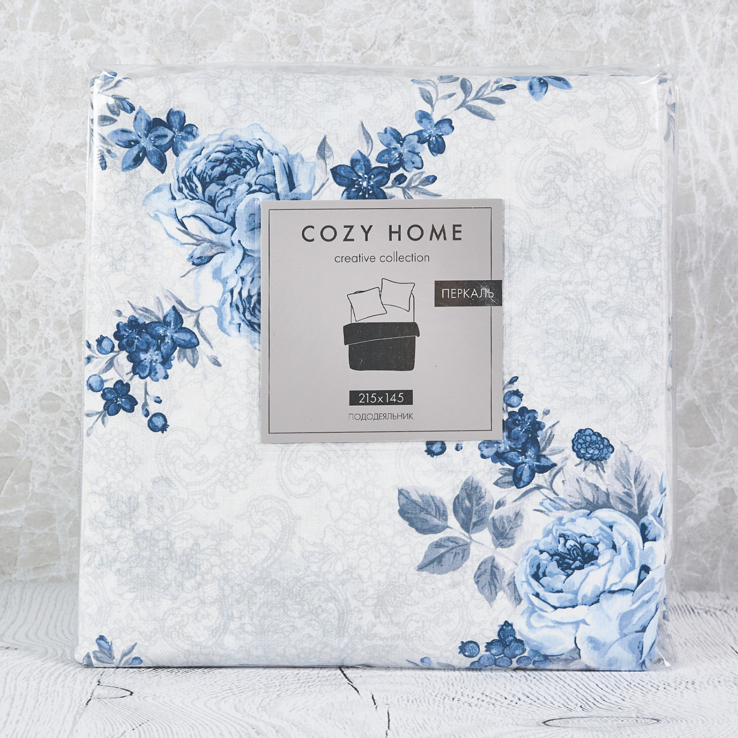 Пододеяльник Romanza, голубой - фото № 6