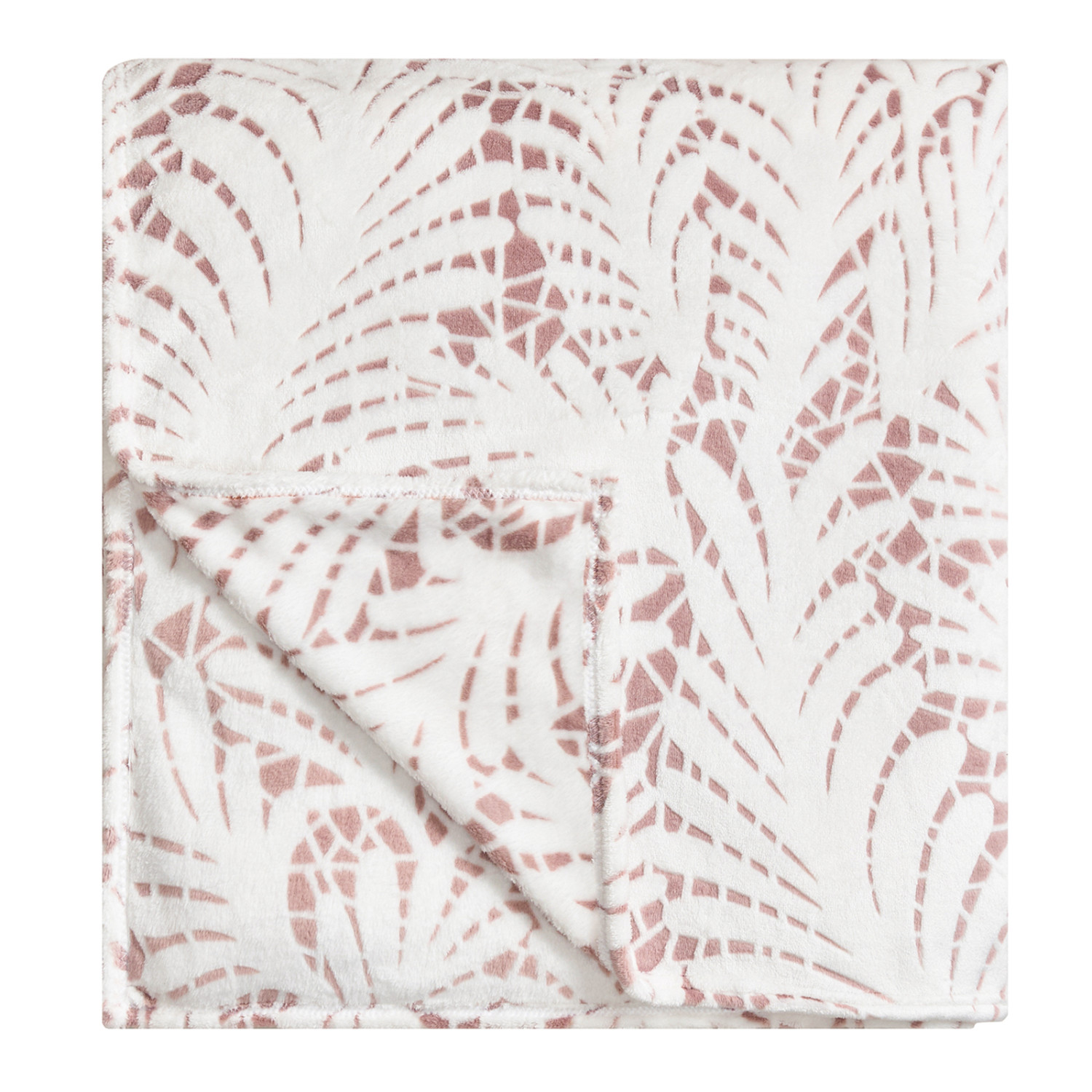 Плед Foliate, розовый - фото № 4