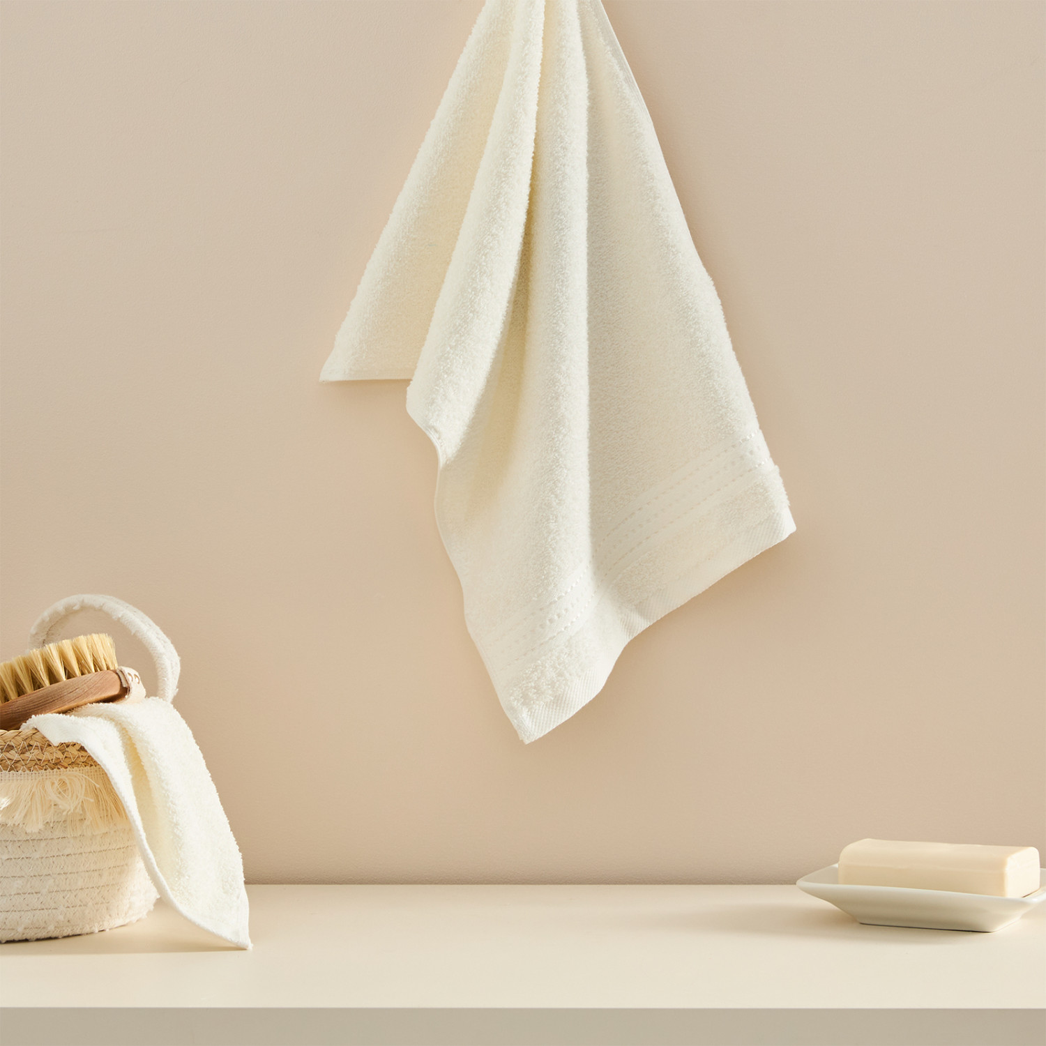 Полотенце махровое Basena, экрю - фото № 3