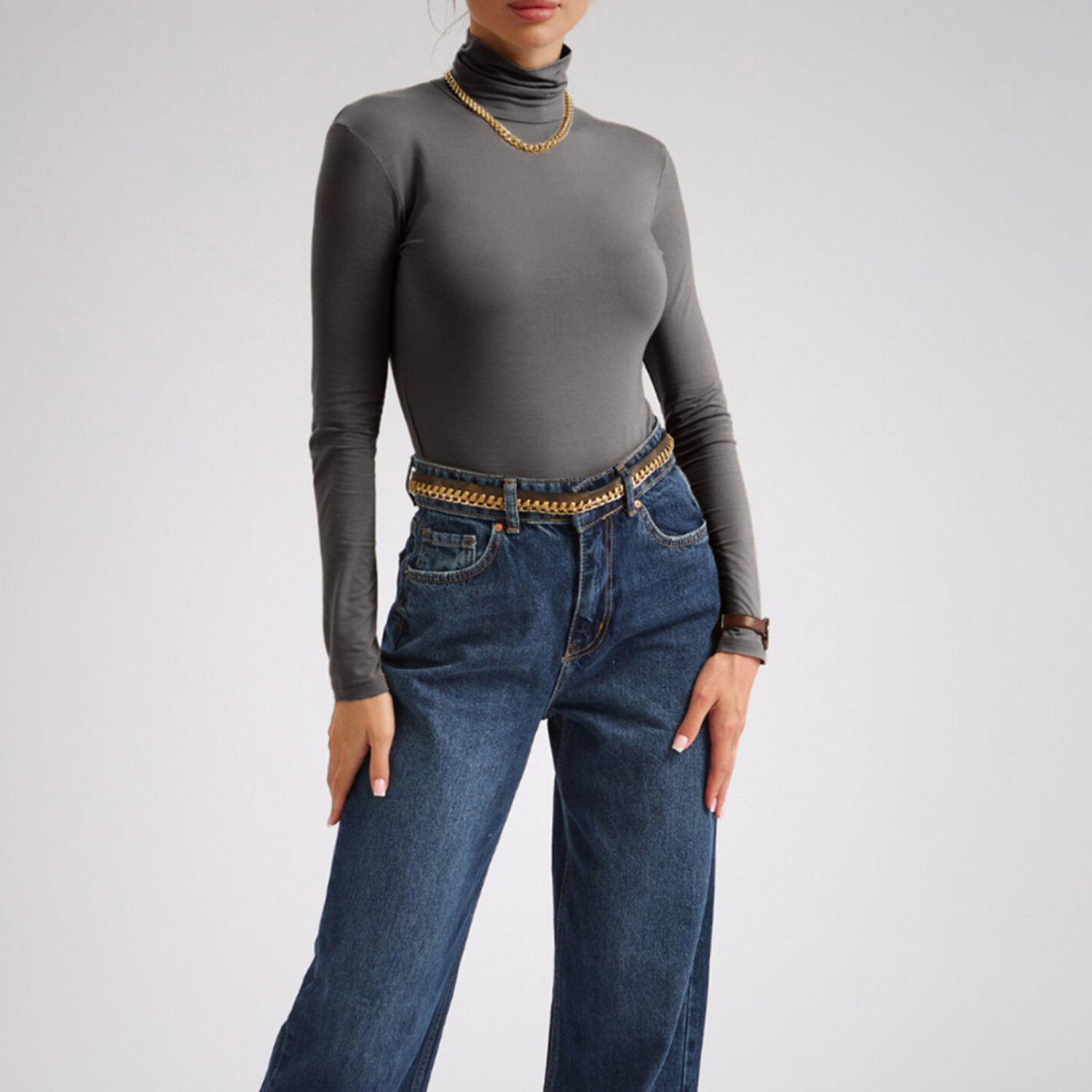 Водолазка Everyday, серая - фото № 6