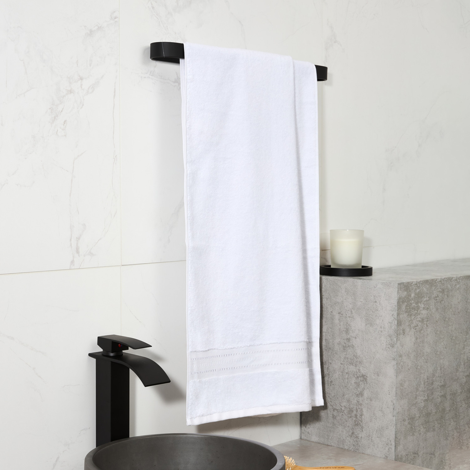 Полотенце махровое Базена/Basena, белое - фото № 2