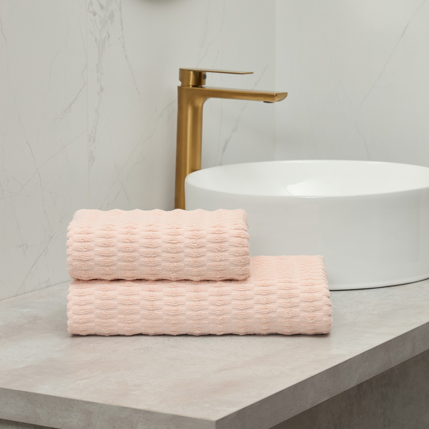 Полотенце махровое Rondo, розовое - фото № 6