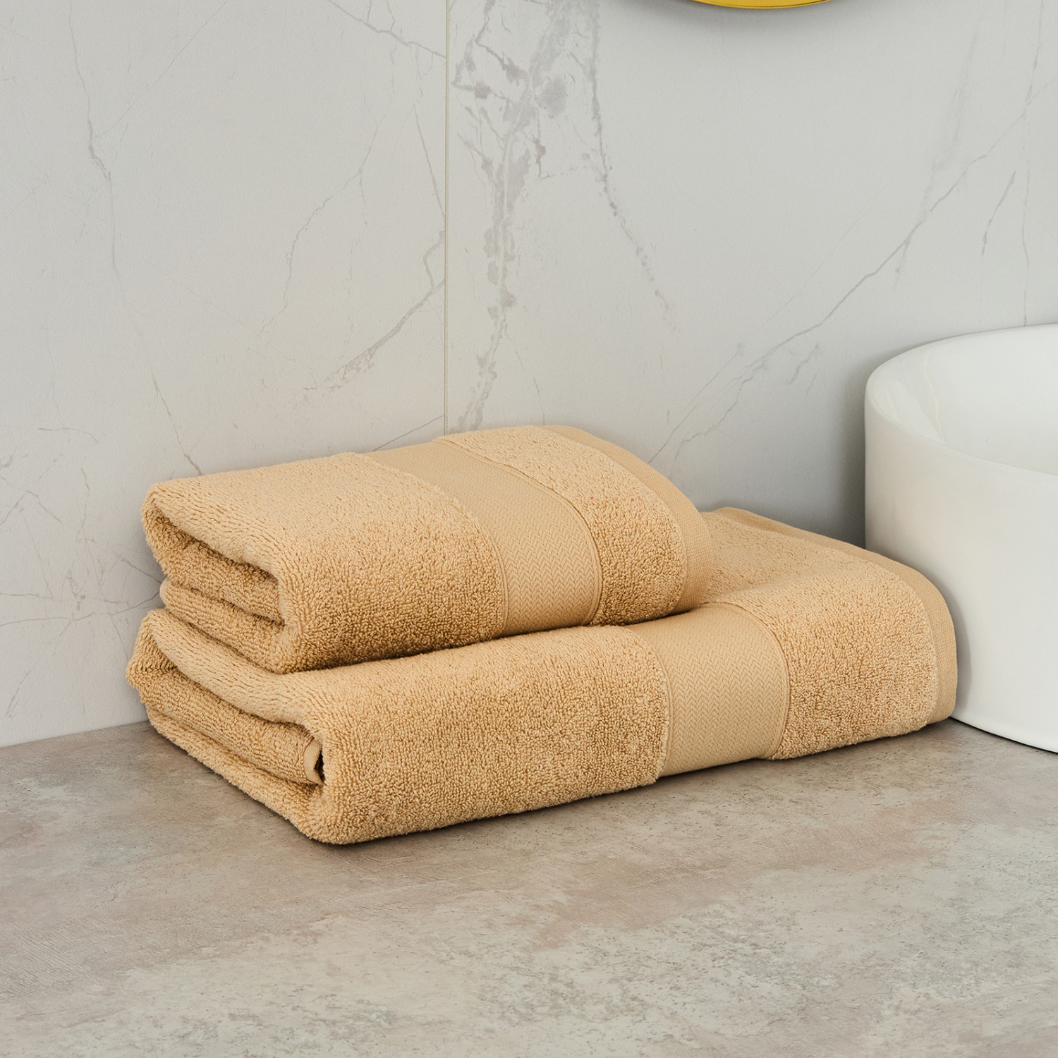 Полотенце махровое Lordy, карамель - фото № 7