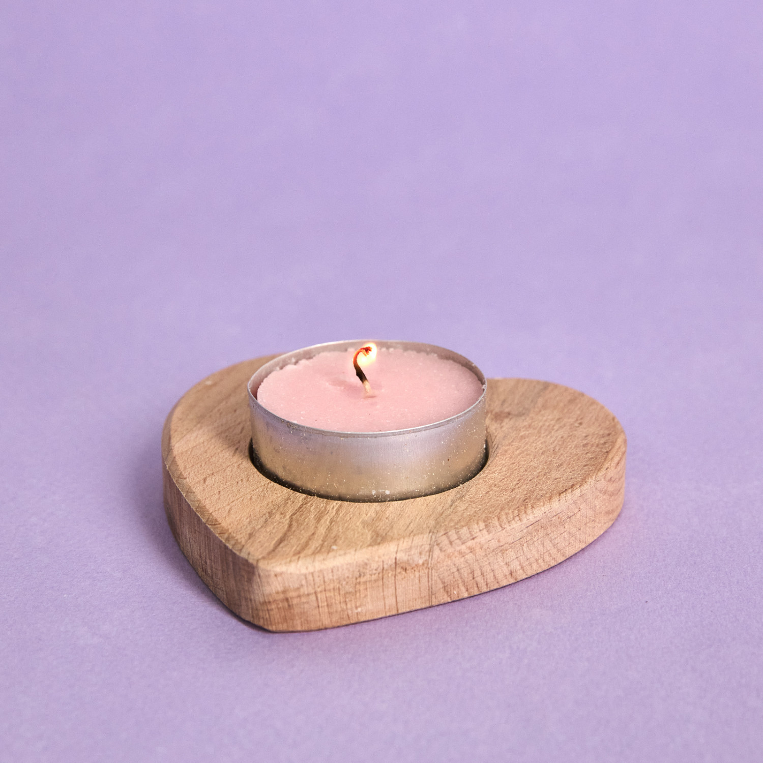 Подсвечник с розовой свечой Heartbeat - фото № 2