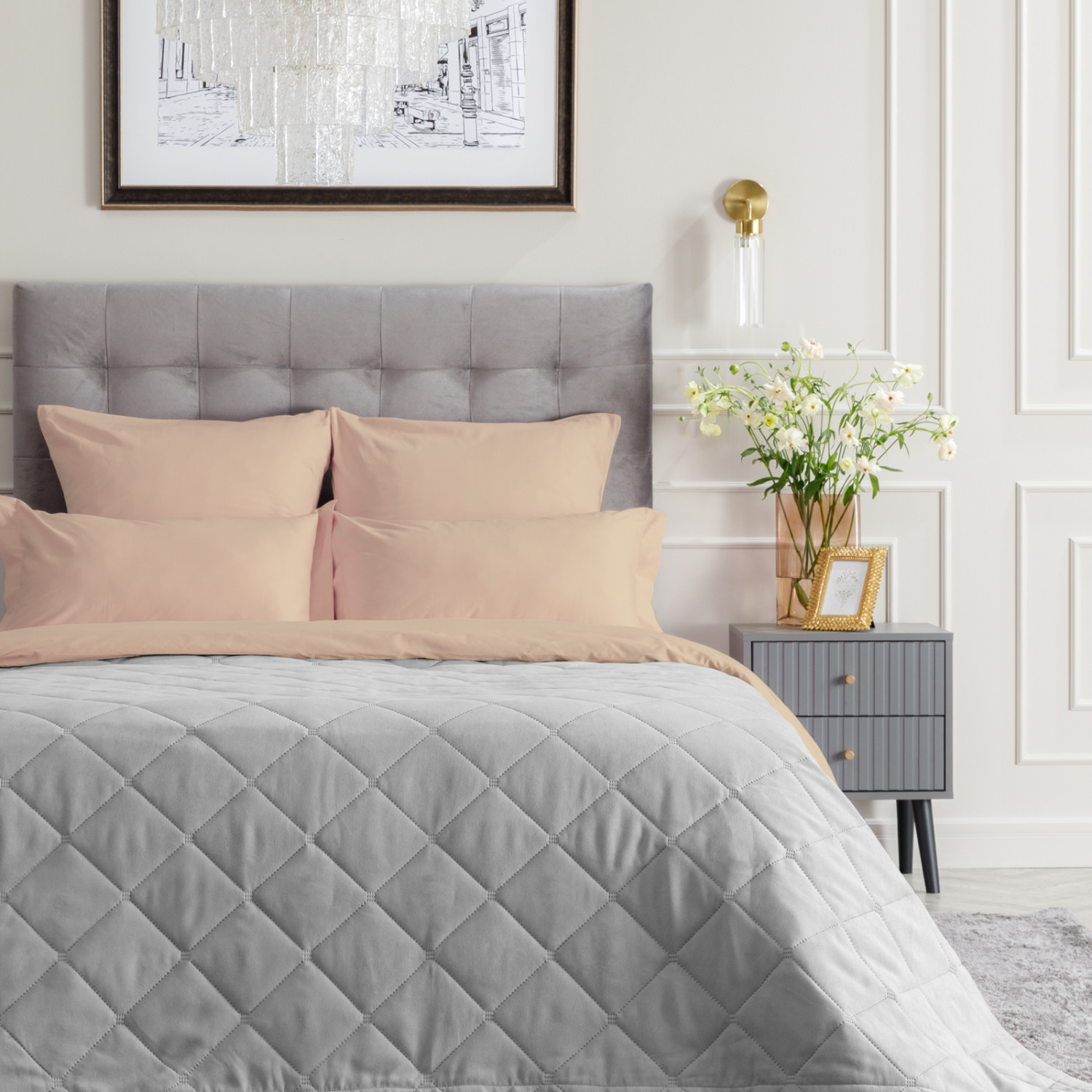 Покрывало Losanga, серое - фото № 3