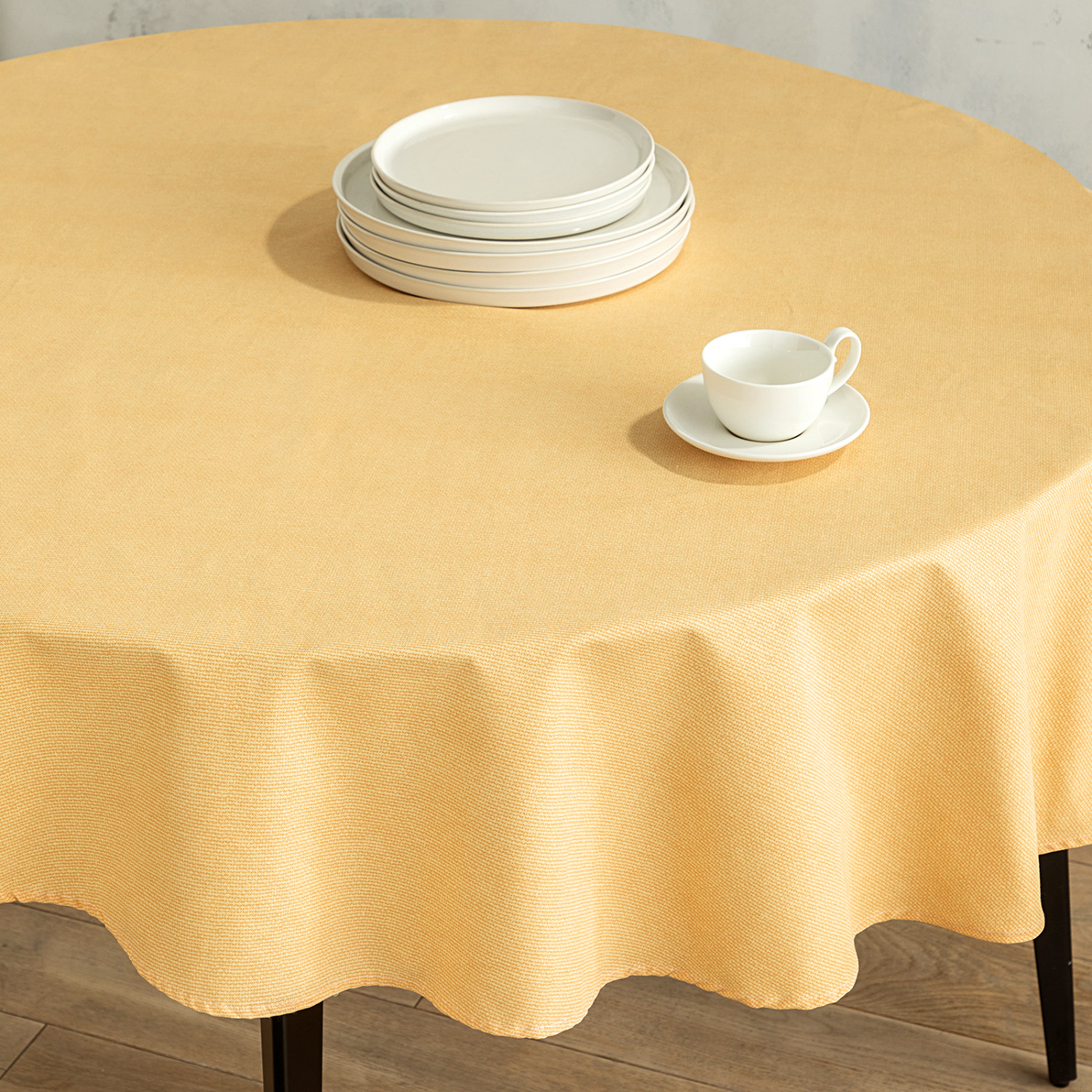 Скатерть круглая Мимоза/Mimosa - фото № 2