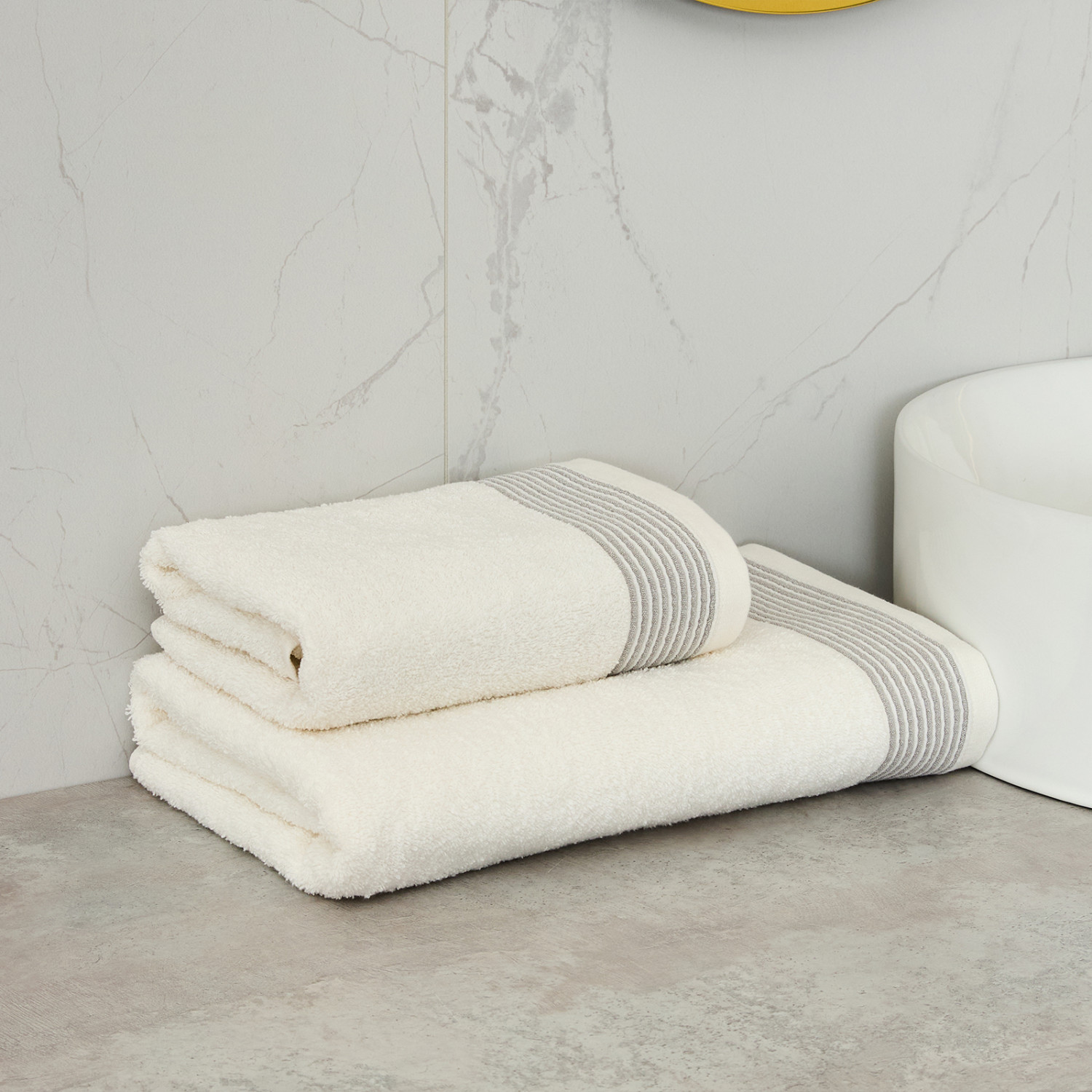 Полотенце махровое Galio, серое - фото № 7